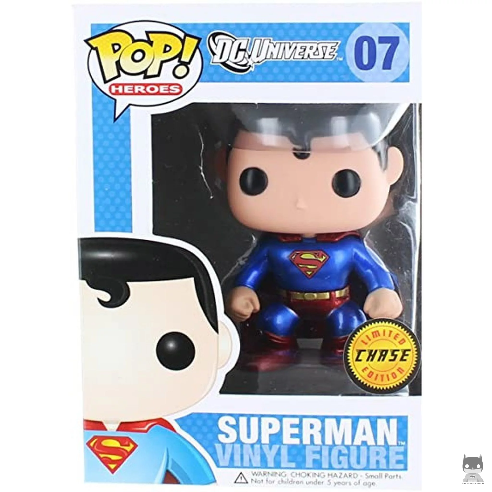 Figurine Funko POP Superman (Bobble-Head) (Metallic) avec boîte