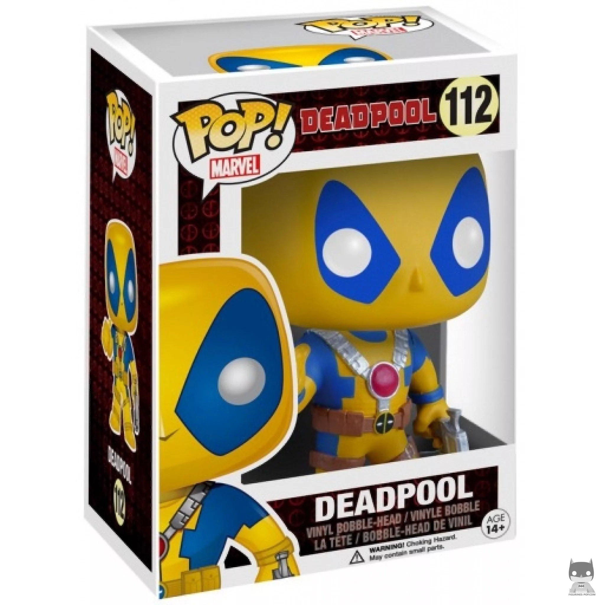 Figurine Funko POP Deadpool Pouce levé (Jaune) avec boîte
