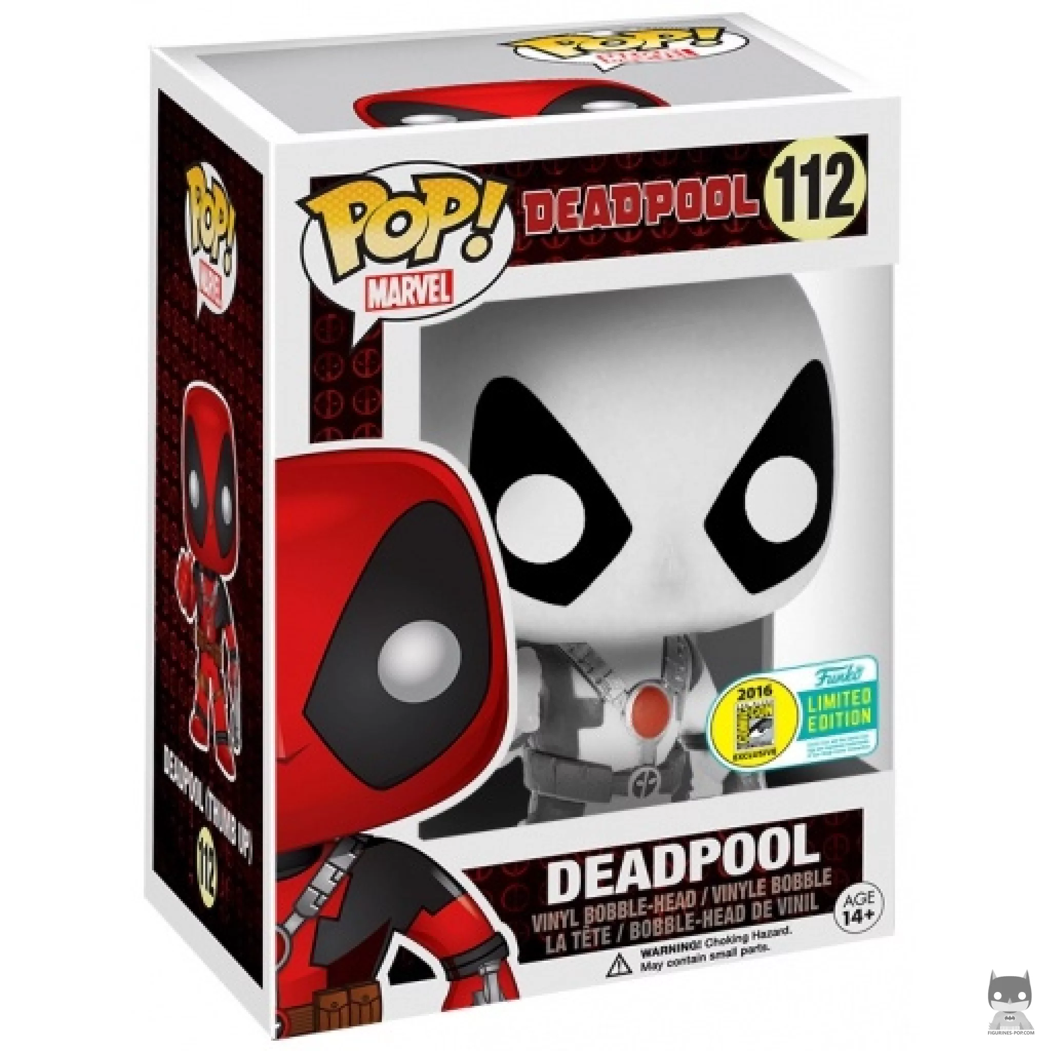Figurine Funko POP Deadpool Pouce levé (Noir & Blanc) avec boîte