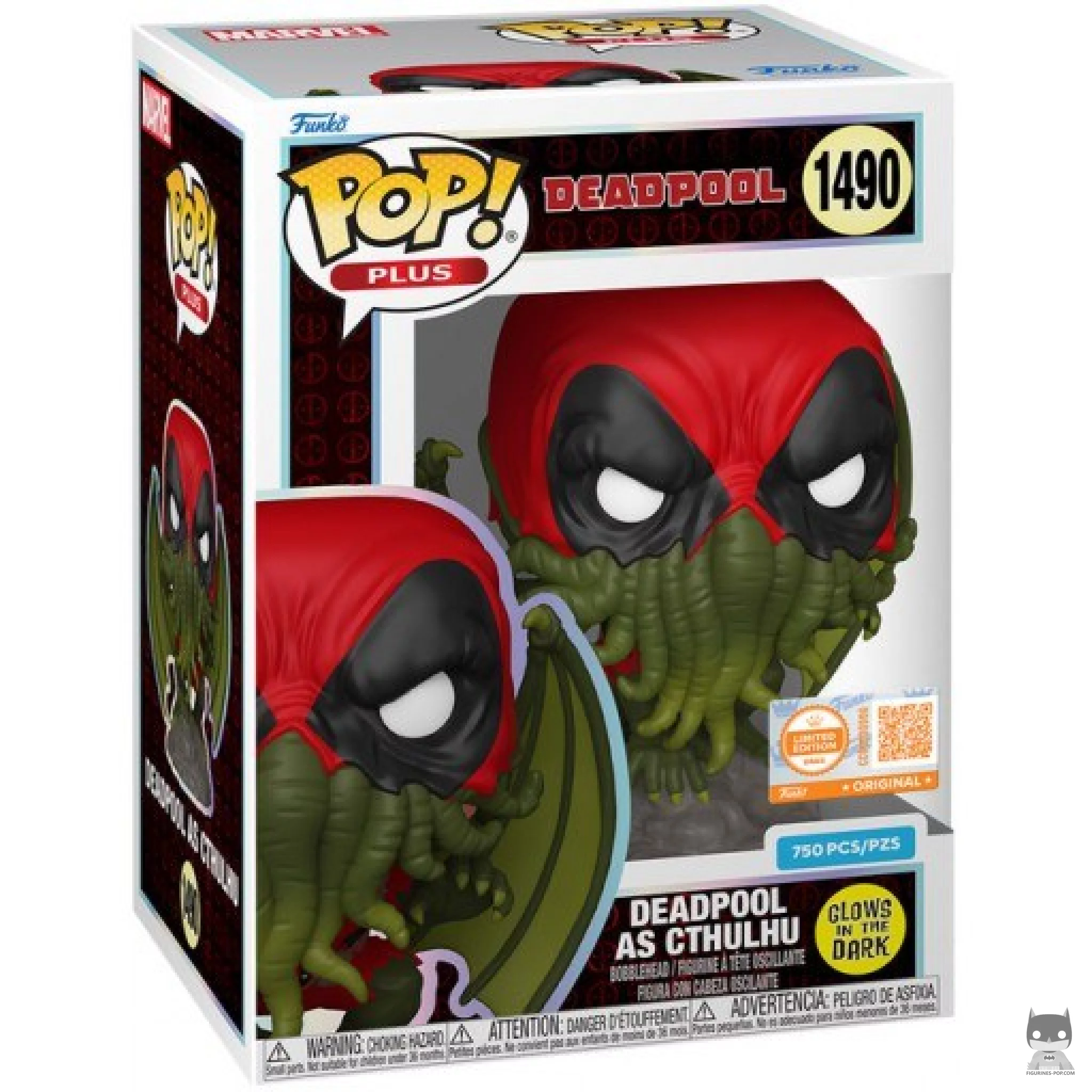 Figurine Funko POP Deadpool en Cthulhu (Glow in the Dark) avec boîte
