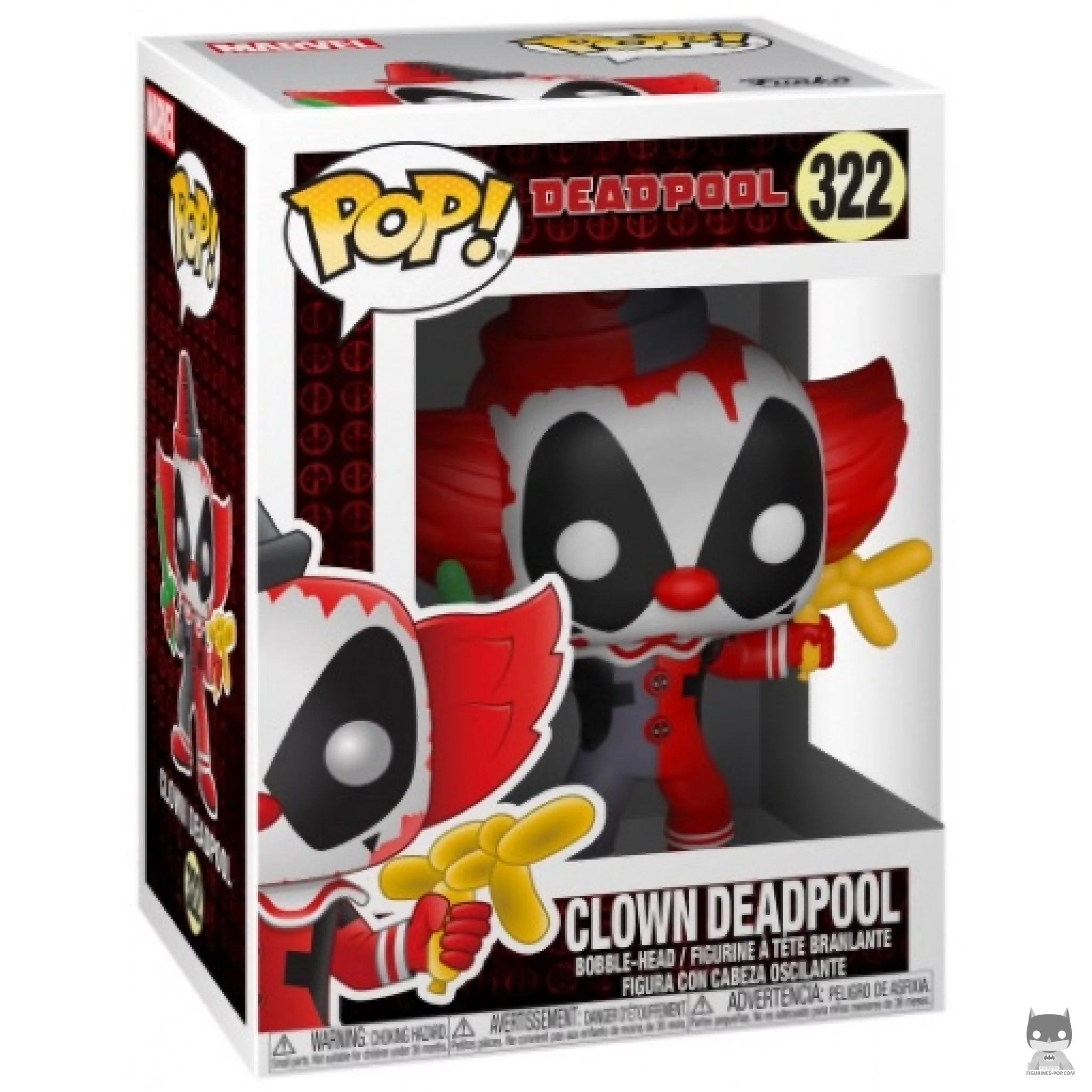 Figurine Funko POP Deadpool Clown avec boîte