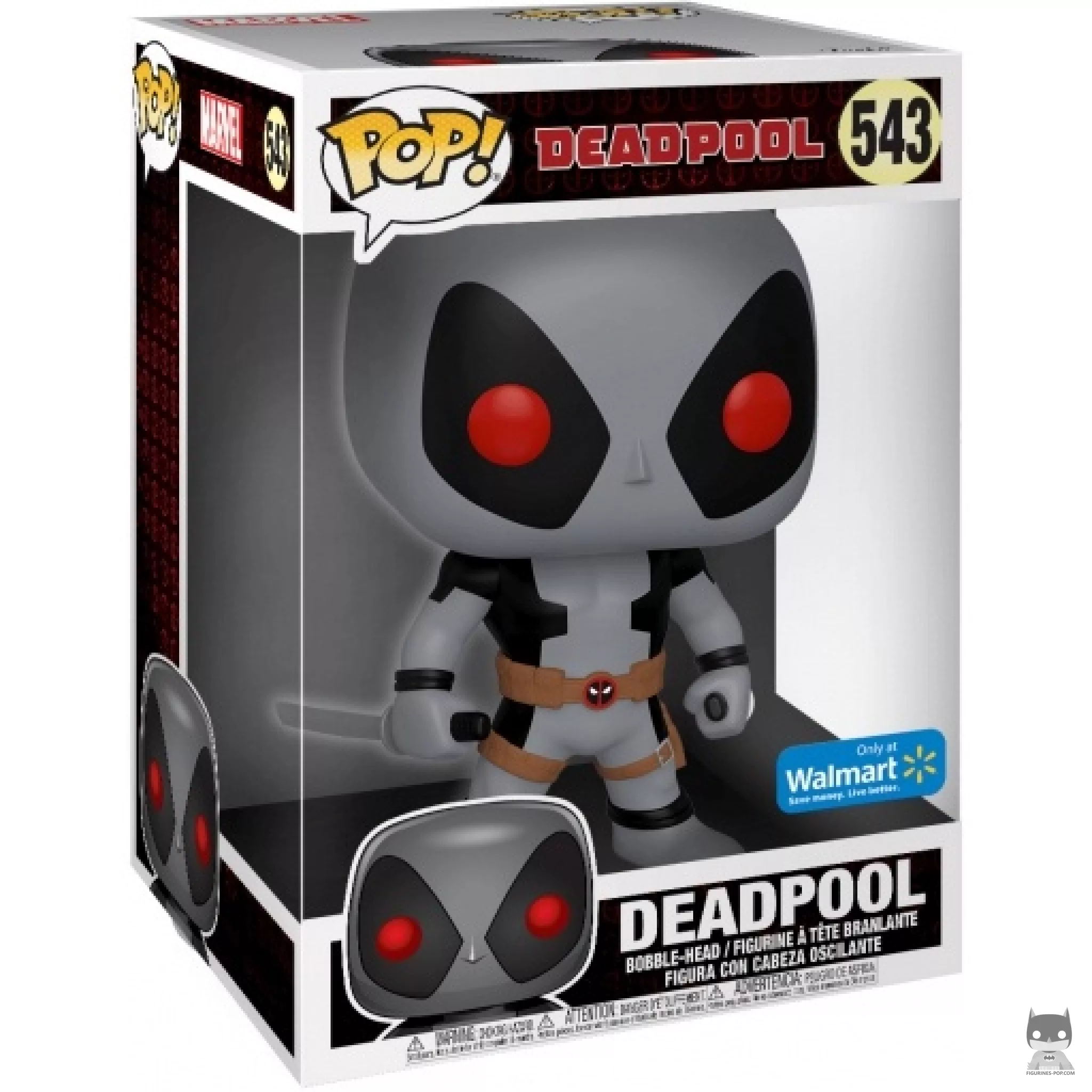 Figurine Funko POP Deadpool (Gris) (Supersized) avec boîte