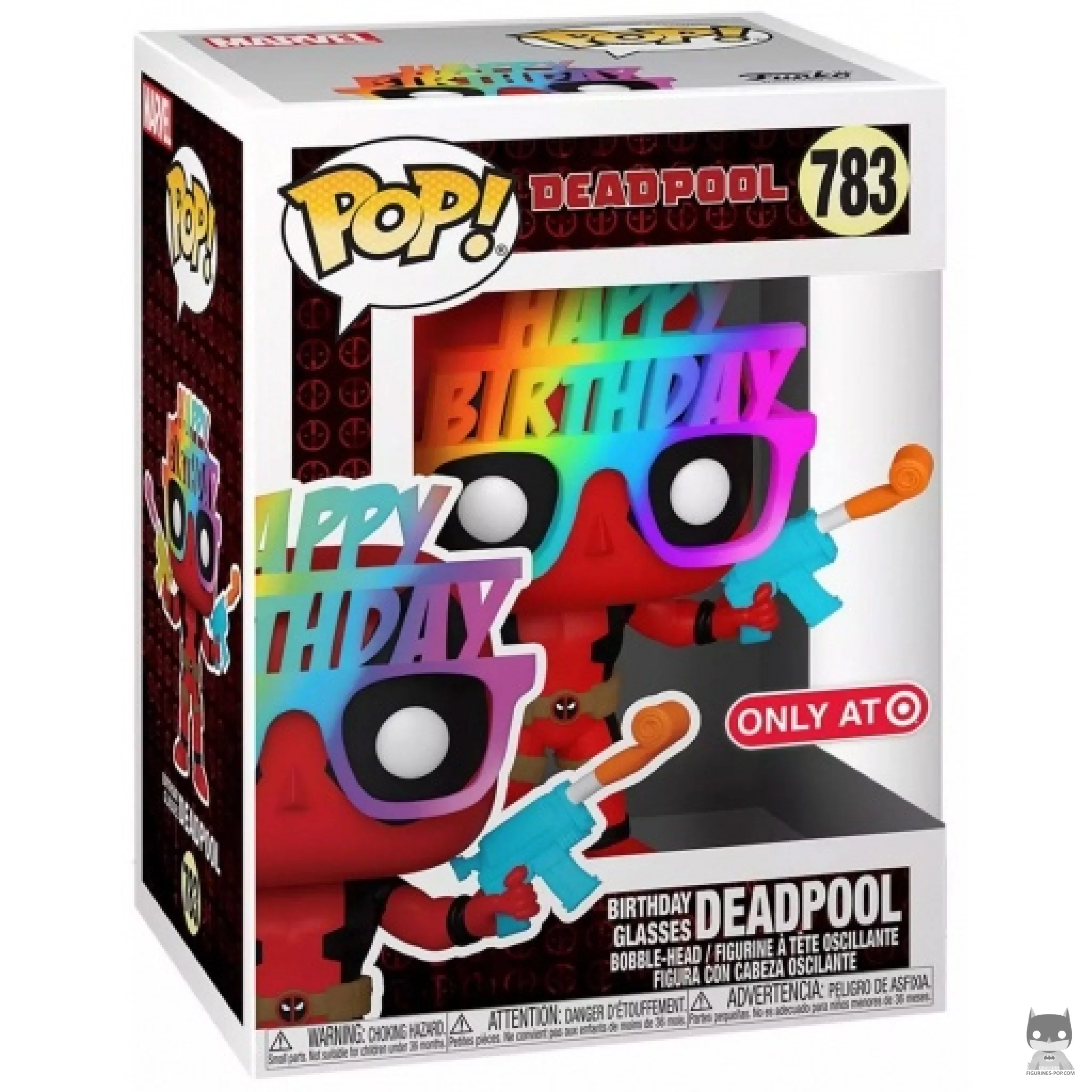 Figurine Funko POP Deadpool Lunettes d'Anniversaire avec boîte