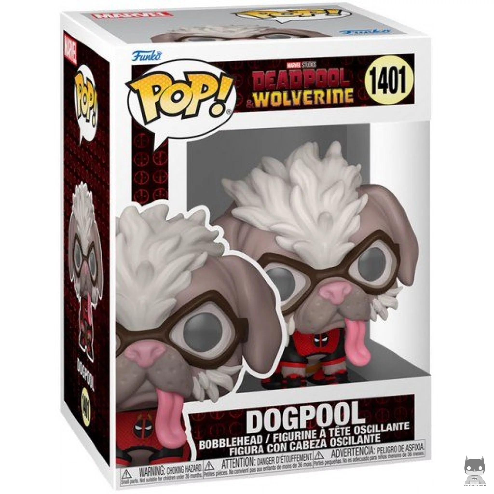 Figurine Funko POP Dogpool avec boîte