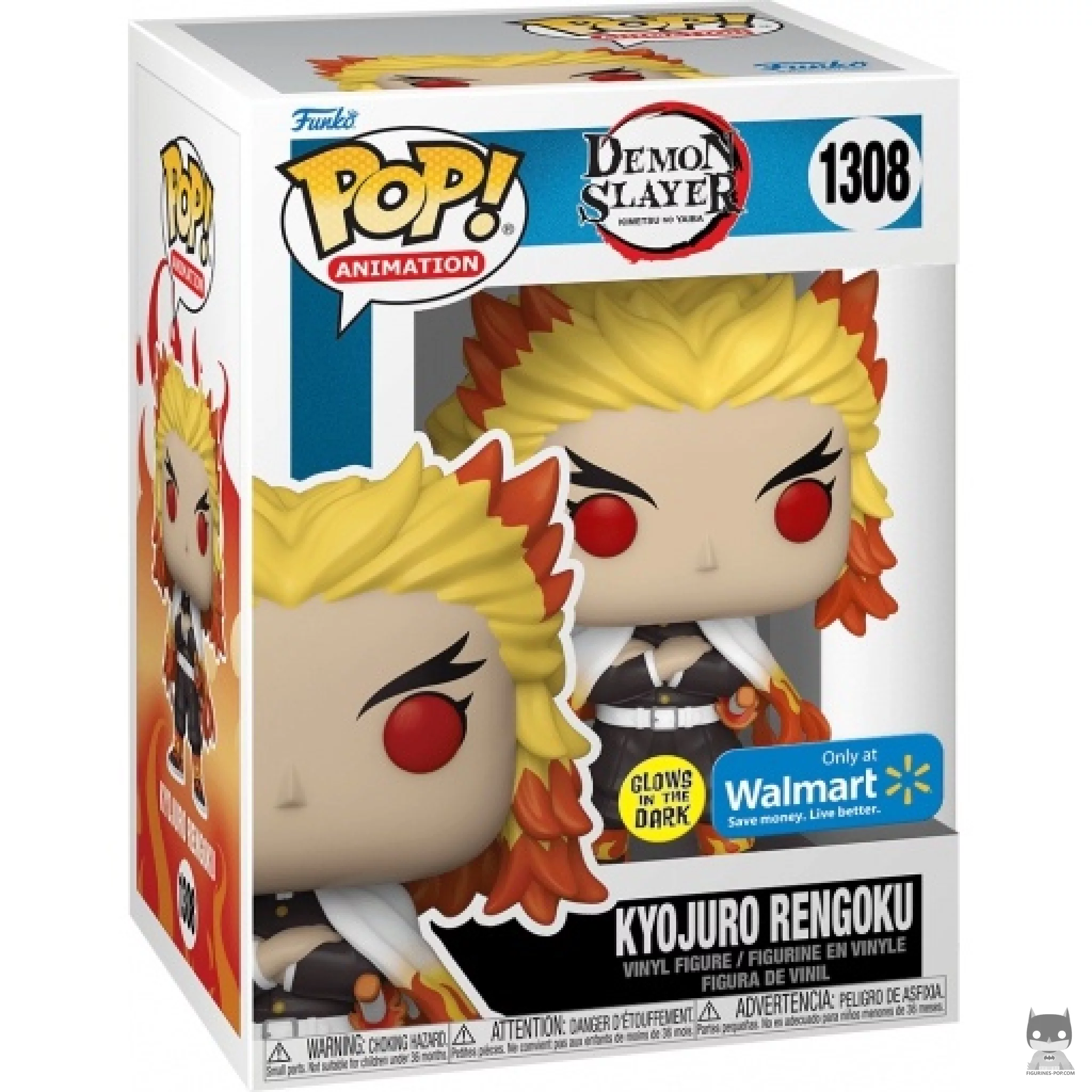 Figurine Funko POP Kyojuro Rengoku (Glow in the Dark) avec boîte