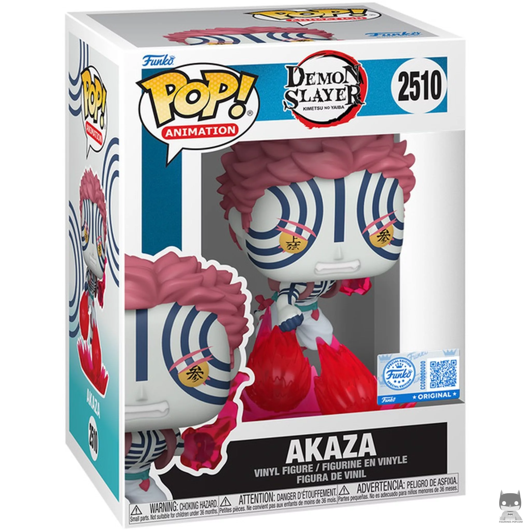 Figurine Funko POP Akaza (Rafale explosive) avec boîte