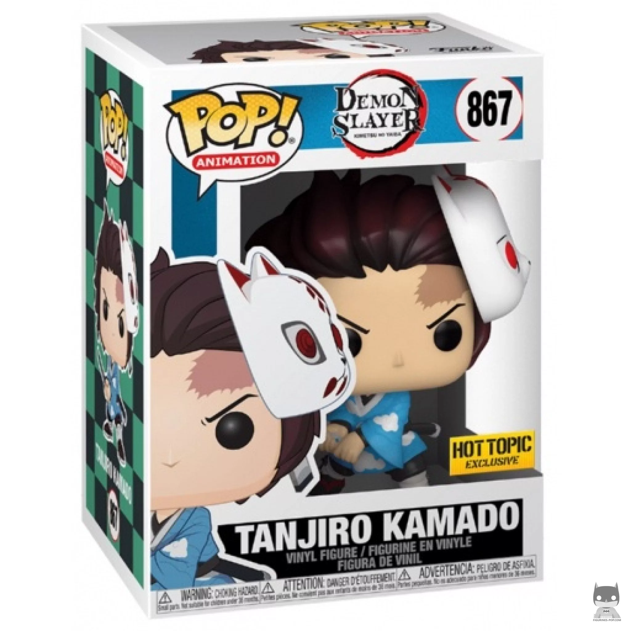 Figurine Funko POP Tanjiro Kamado avec masque avec boîte