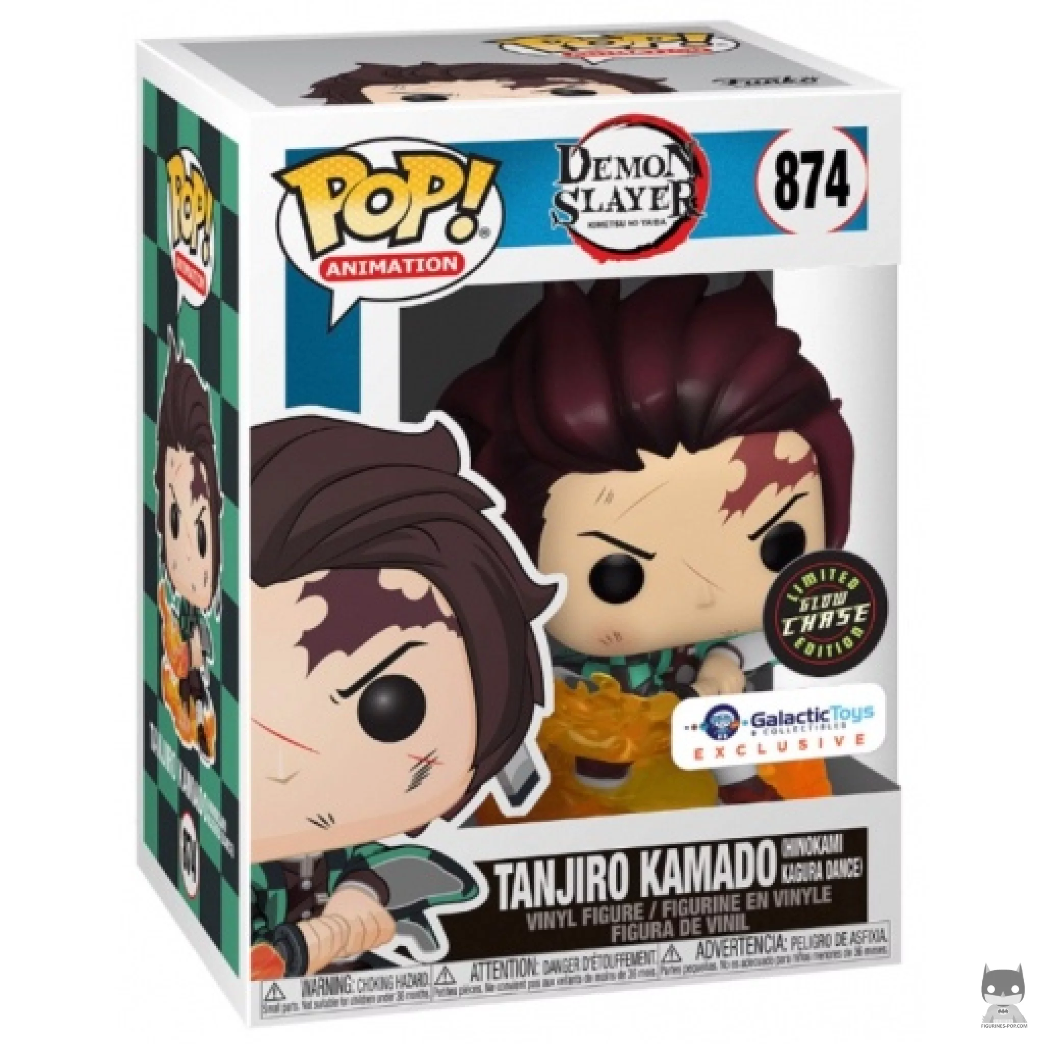 Figurine Funko POP Tanjiro Kamado (Hinokami Kagura Dance) (Chase) avec boîte