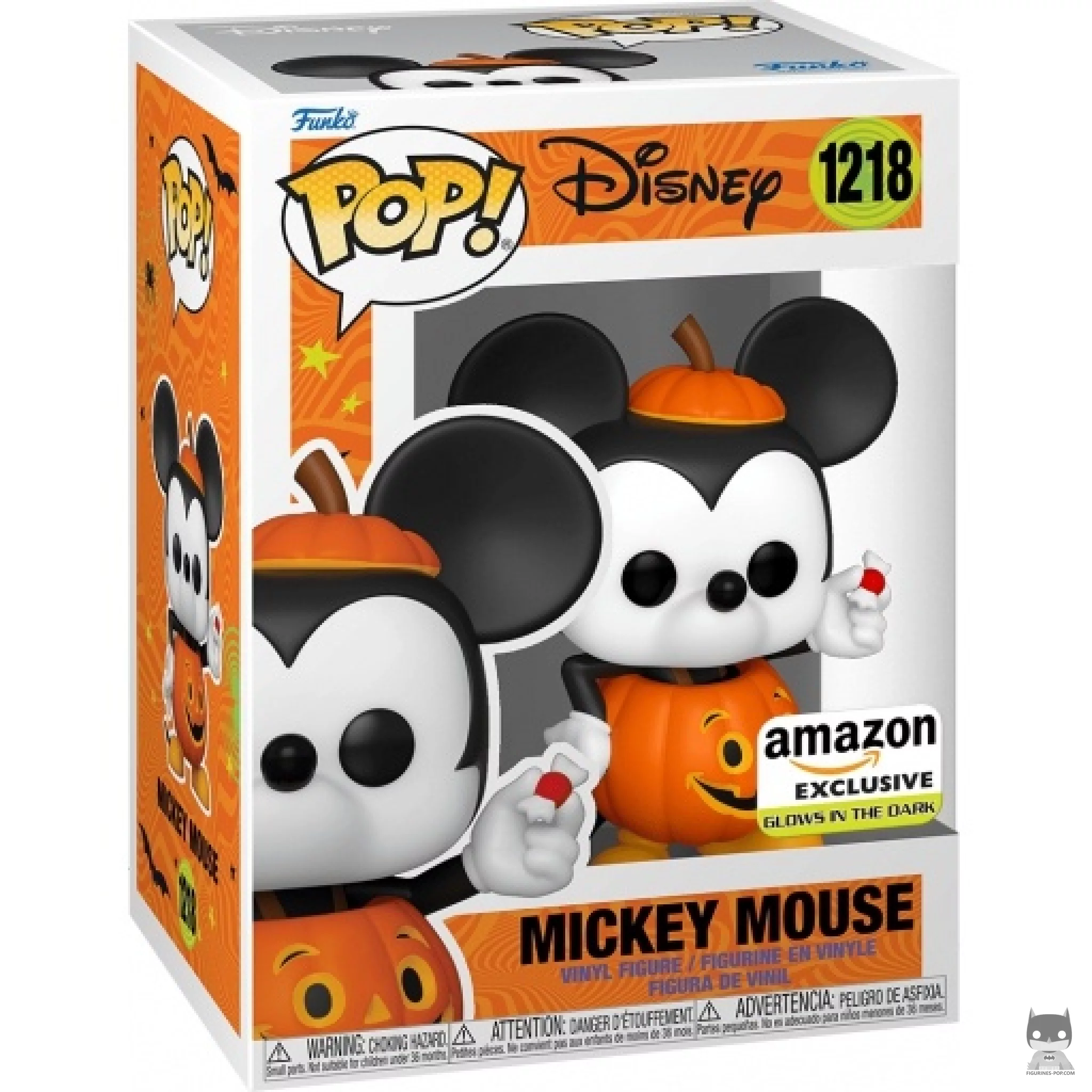 Figurine Funko POP Mickey Mouse (Glow in the Dark) avec boîte