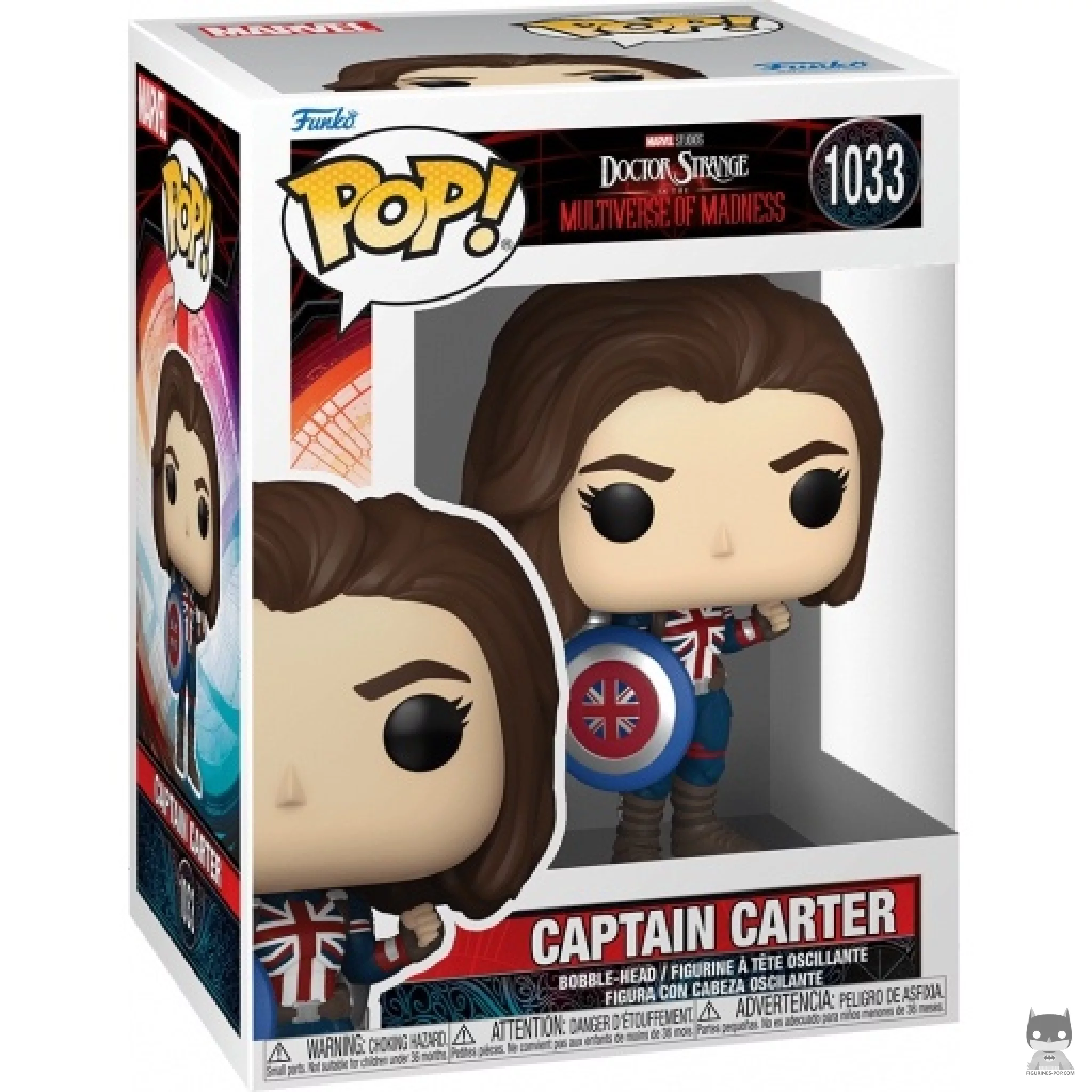 Figurine Funko POP Captain Carter avec boîte