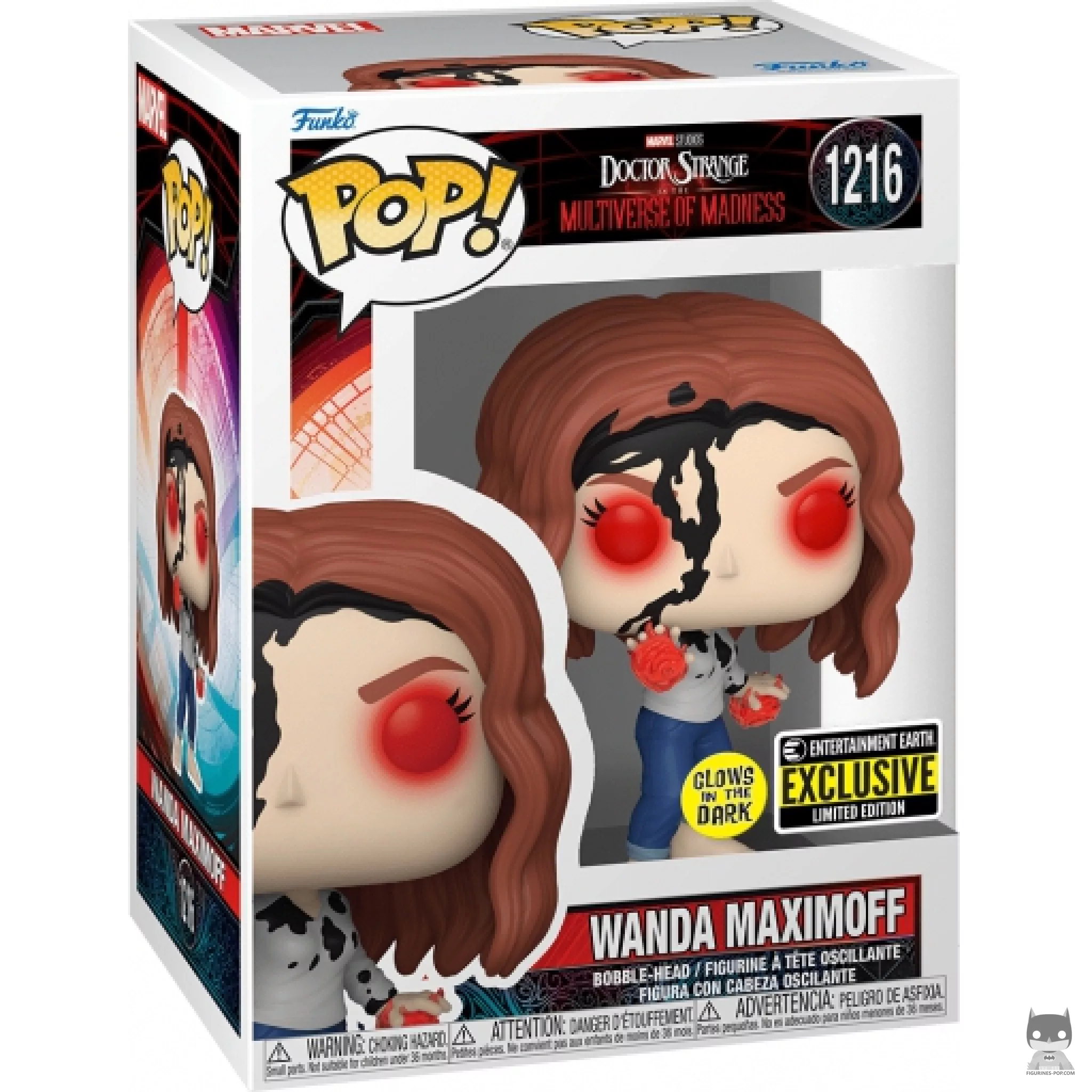 Figurine Funko POP Wanda Maximoff (Glow in the Dark) avec boîte