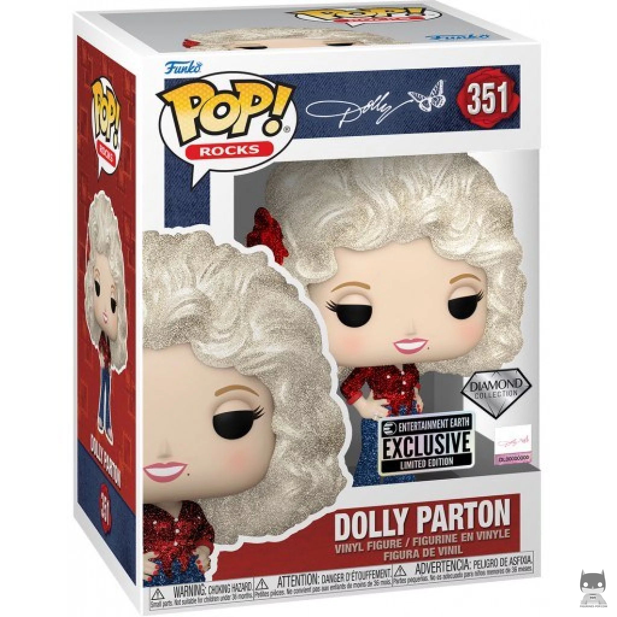 Figurine Funko POP Dolly Parton (Diamond Glitter) avec boîte