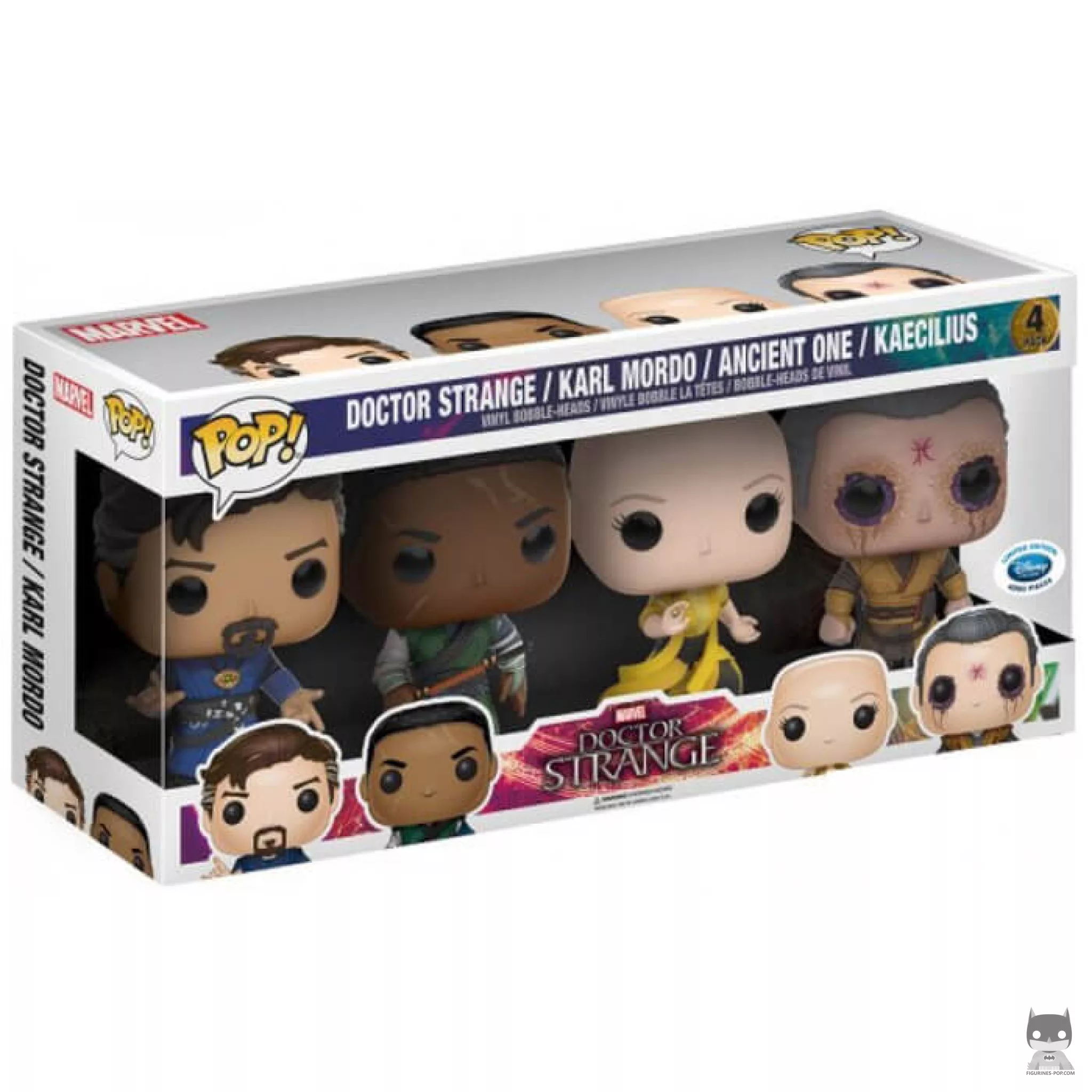 Figurine Funko POP Doctor Strange, Karl Mordo, L'Ancien & Kaecilius avec boîte