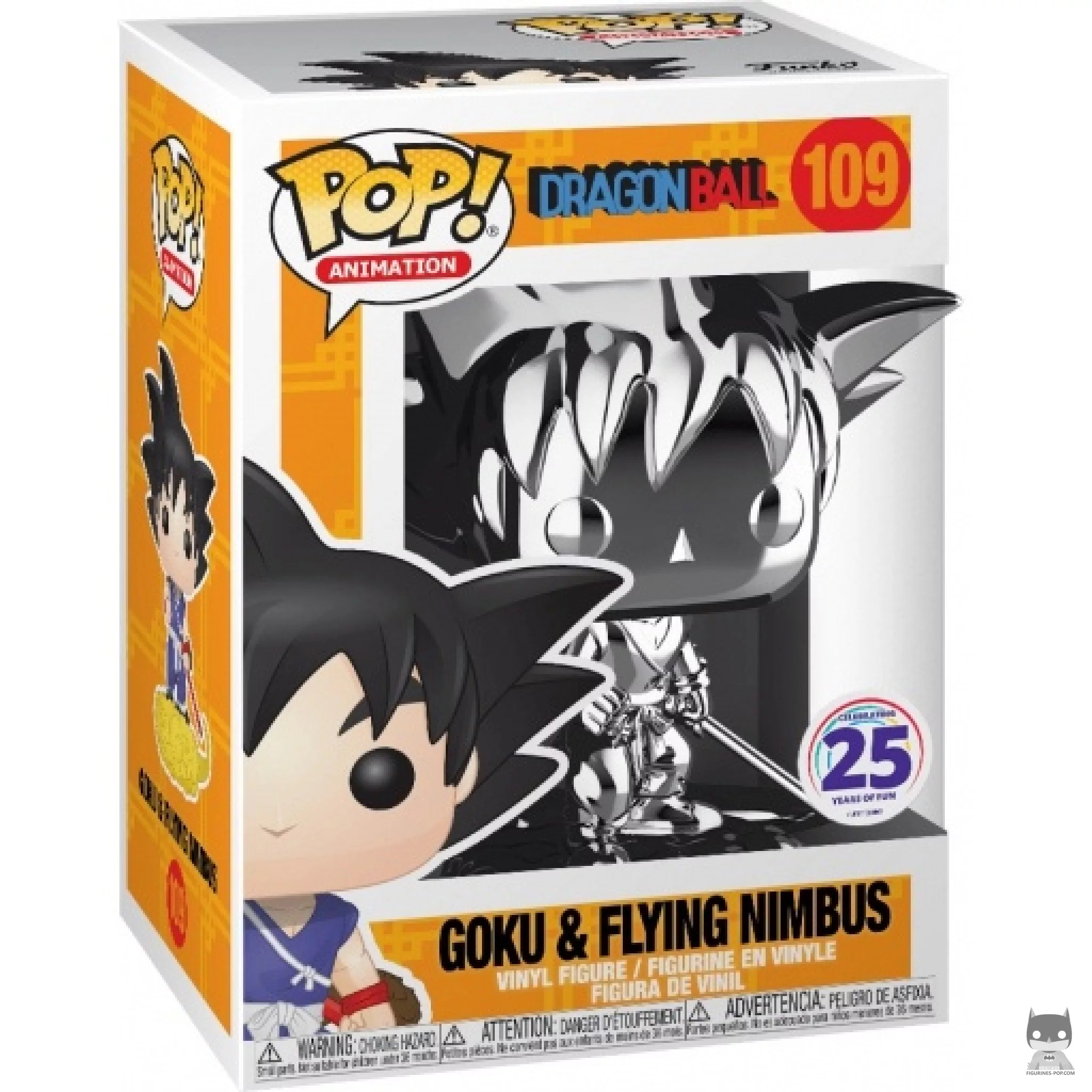 Figurine Funko POP Goku avec Nuage Magique (Chrome Argent) avec boîte