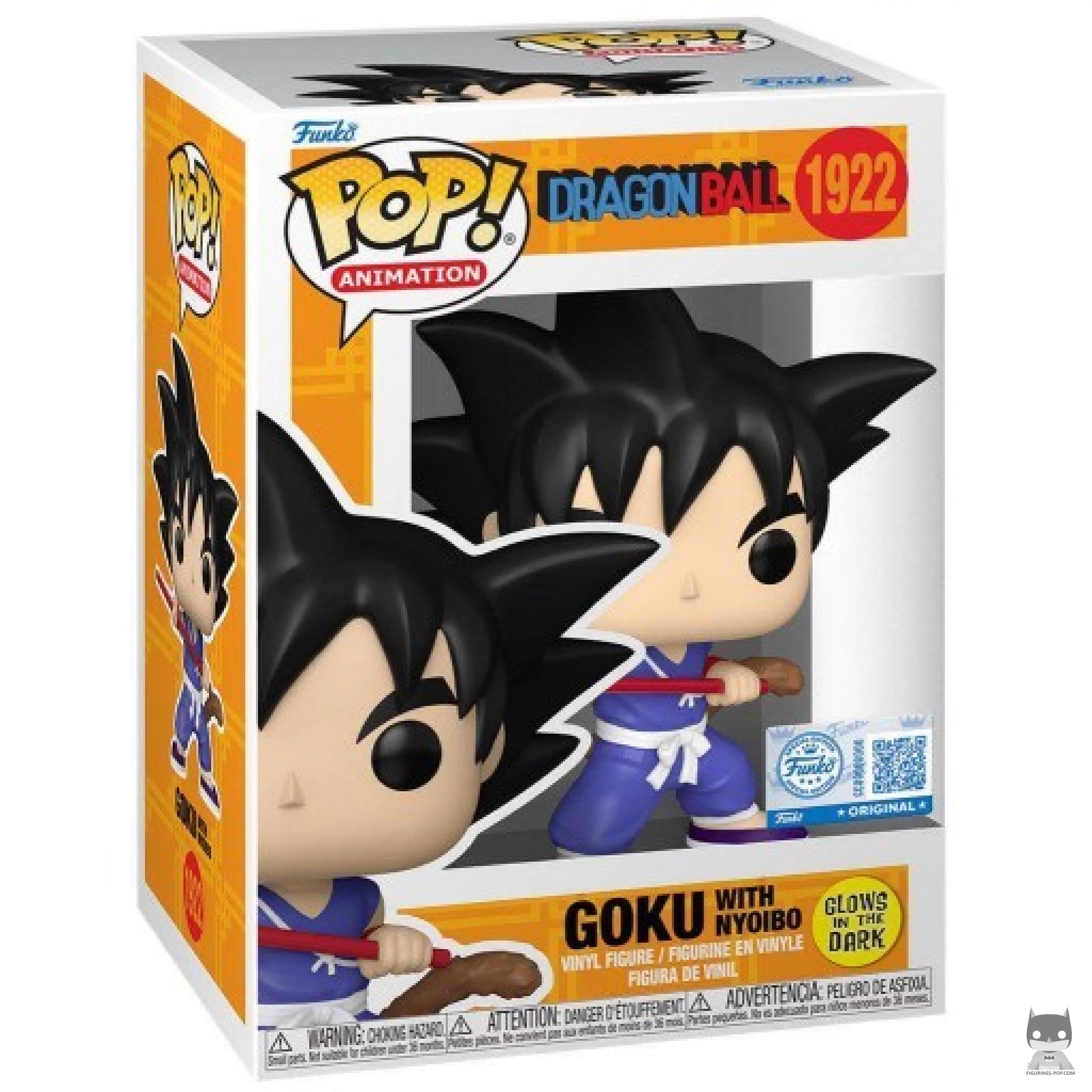 Figurine Funko POP Goku avec Baton Magique (Glow in the Dark) avec boîte