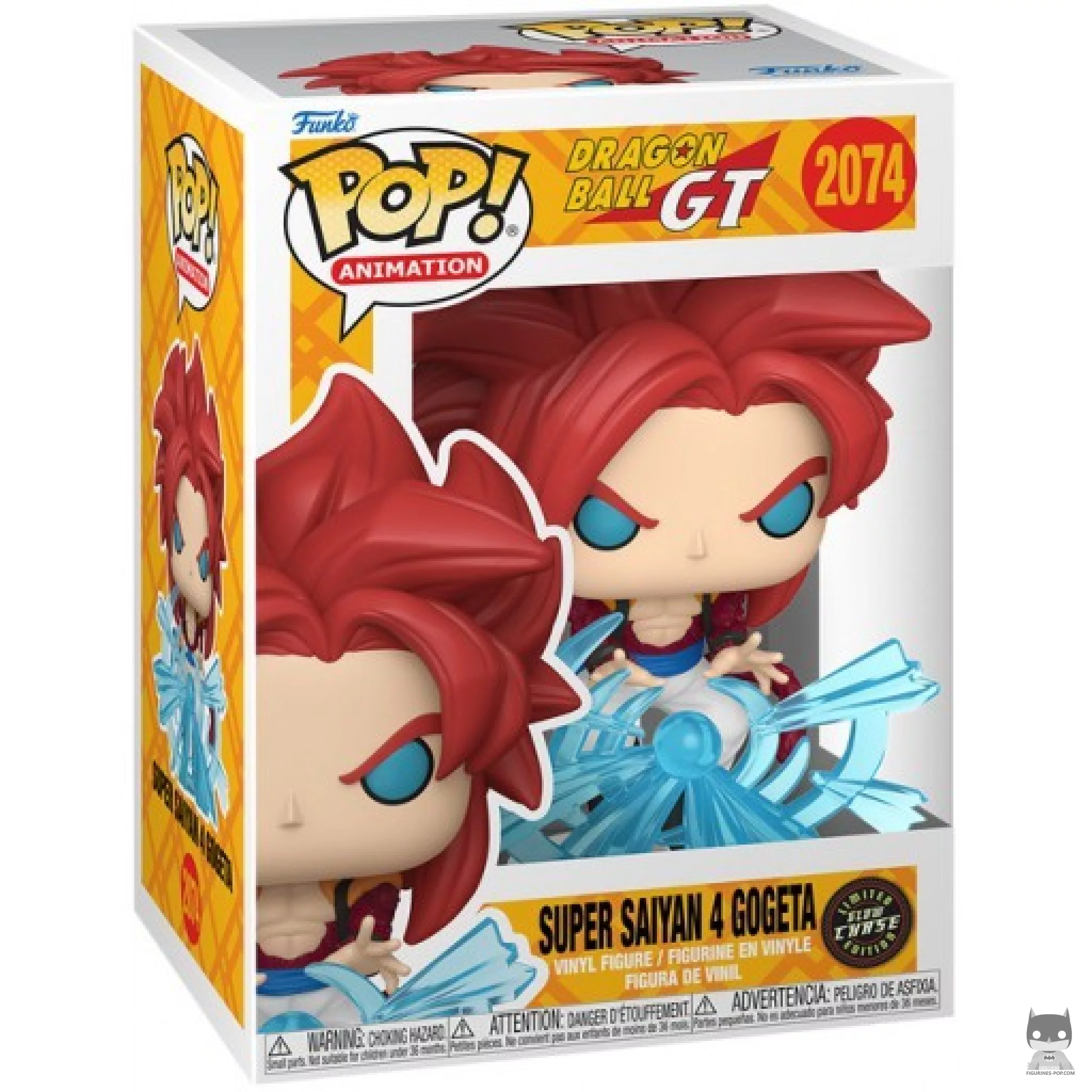 Figurine Funko POP Gogeta Super Saiyan 4 (Chase & Glow in the Dark) avec boîte