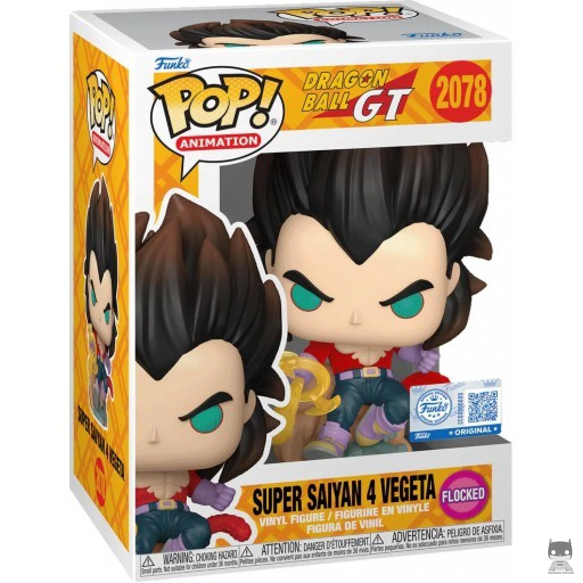 Figurine Funko POP Vegeta Super Saiyan 4 (Flocked) avec boîte