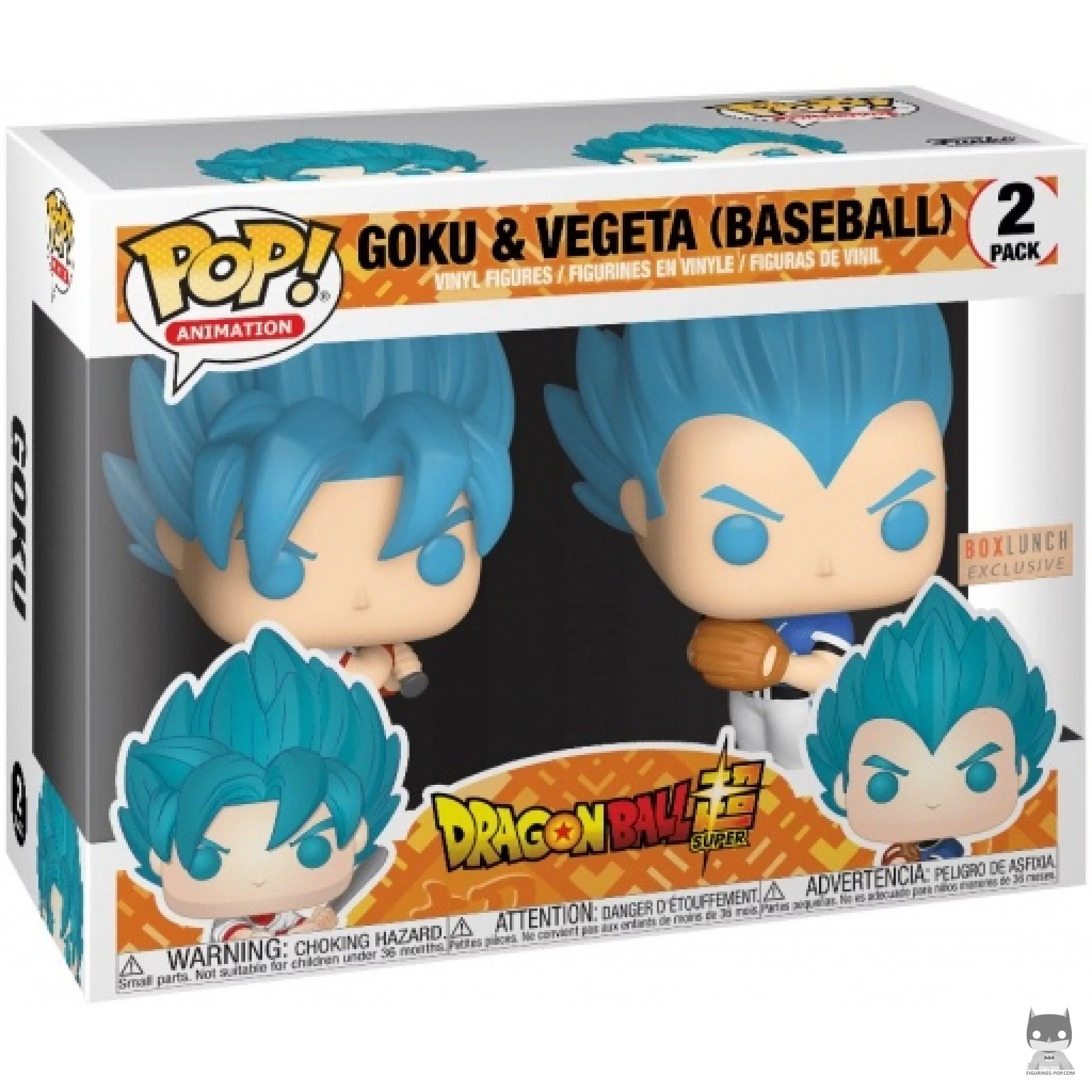 Figurine Funko POP Goku & Vegeta jouant au Baseball avec boîte