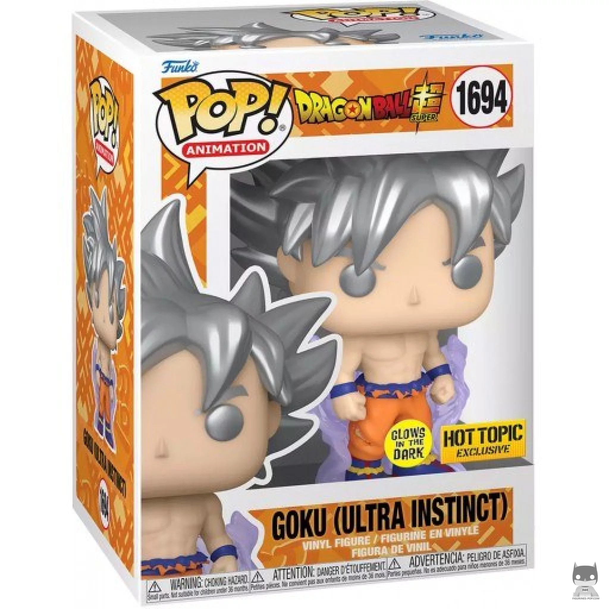 Figurine Funko POP Goku (Ultra Instinct) (Glow in the Dark) avec boîte