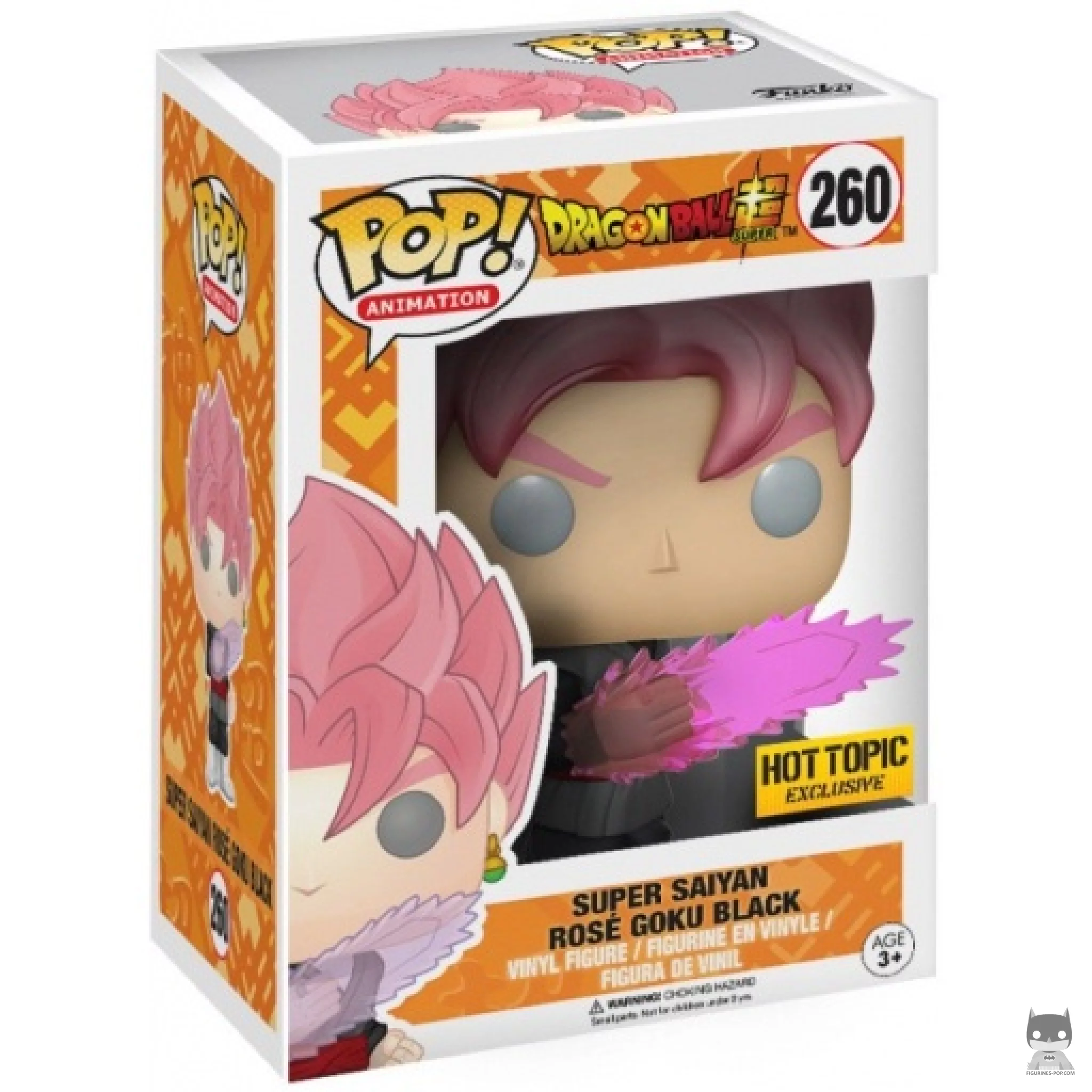 Figurine Funko POP Super Saiyan Black Goku Rose avec boîte