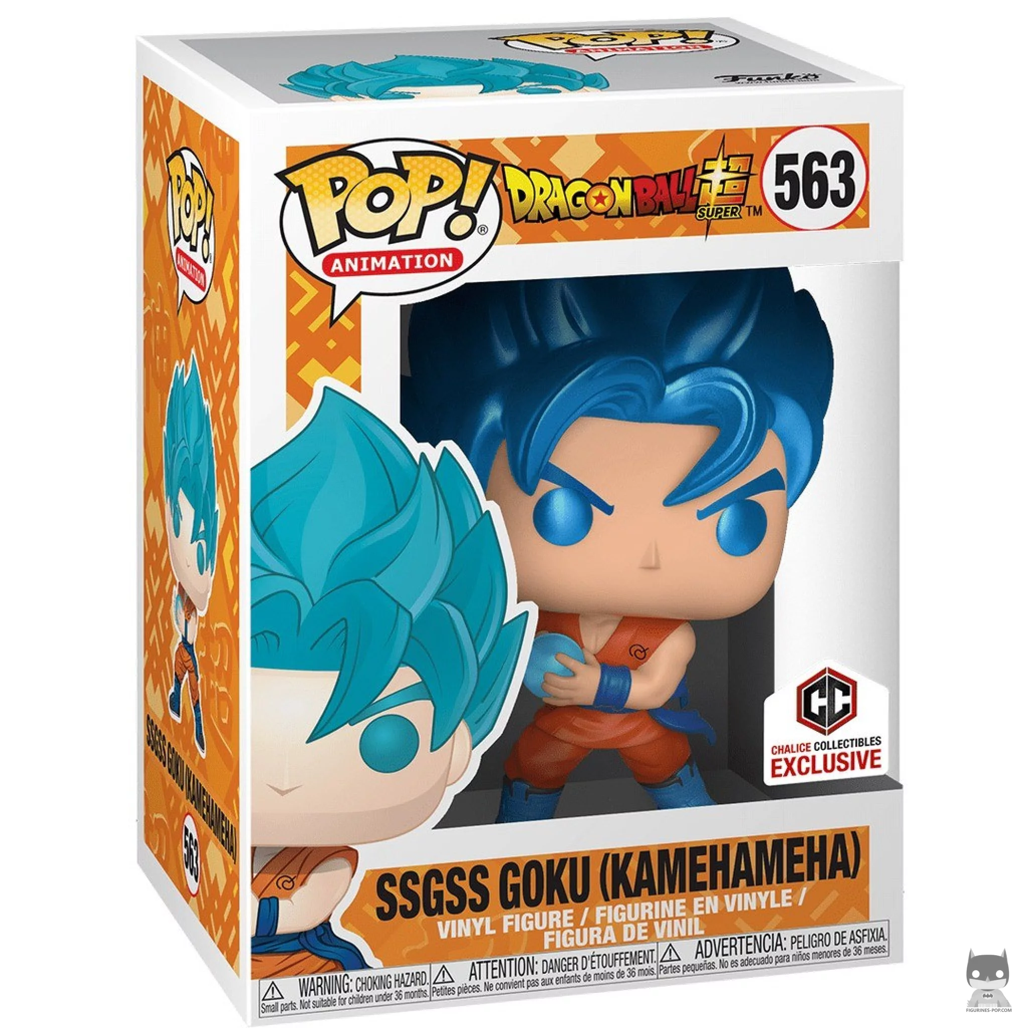 Figurine Funko POP SSGSS Goku Kamehameha (Metallic) avec boîte