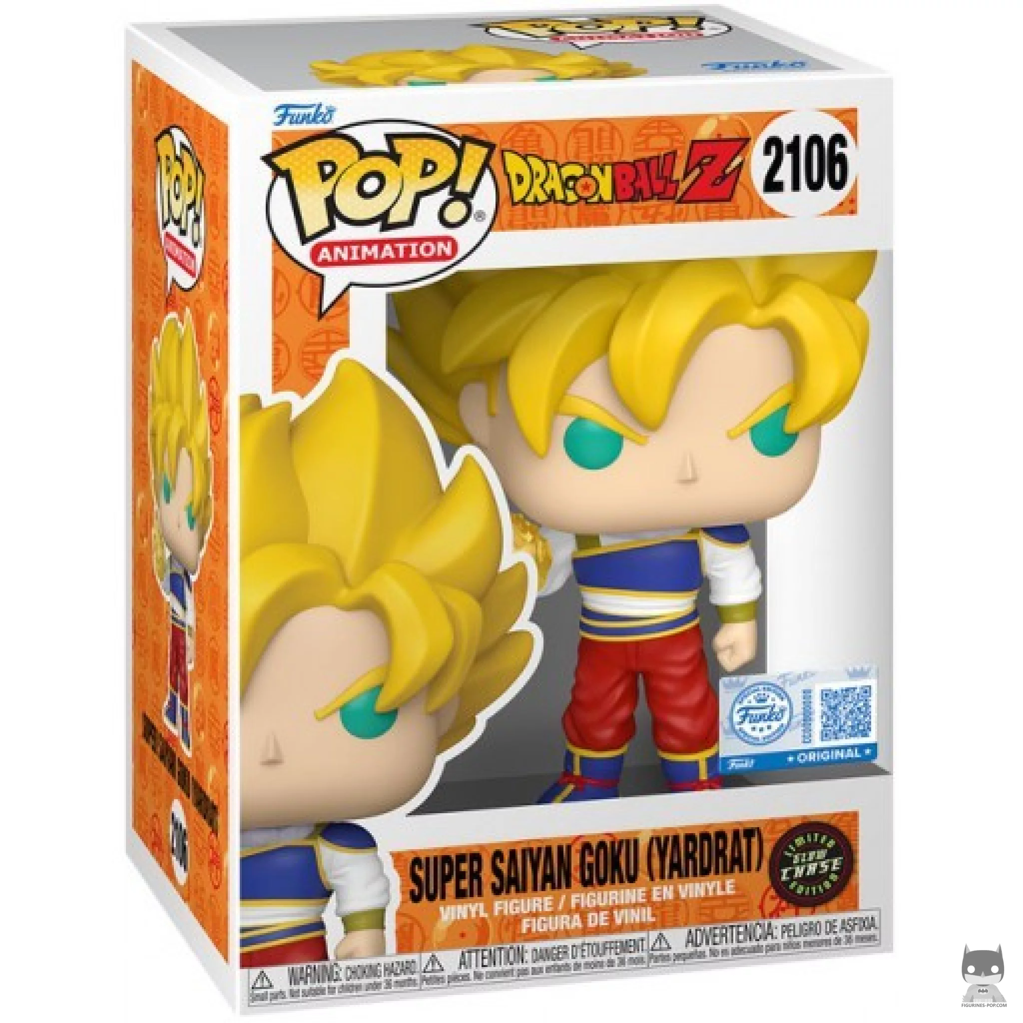 Figurine Funko POP Goku Super Saiyan (Yardrat) (Chase & Glow in the Dark) avec boîte