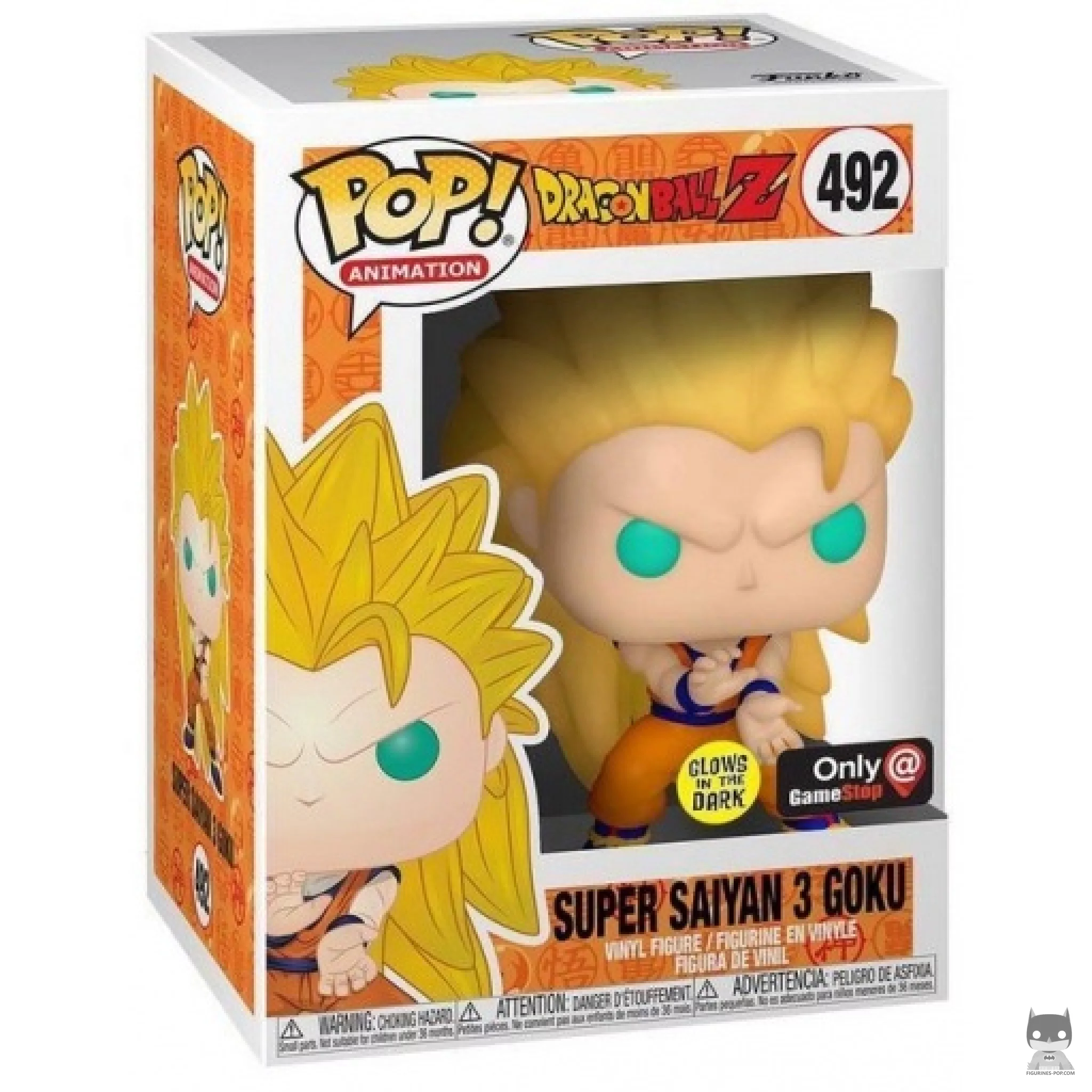 Figurine Funko POP Super Saiyan 3 Goku (Glow in the Dark) avec boîte