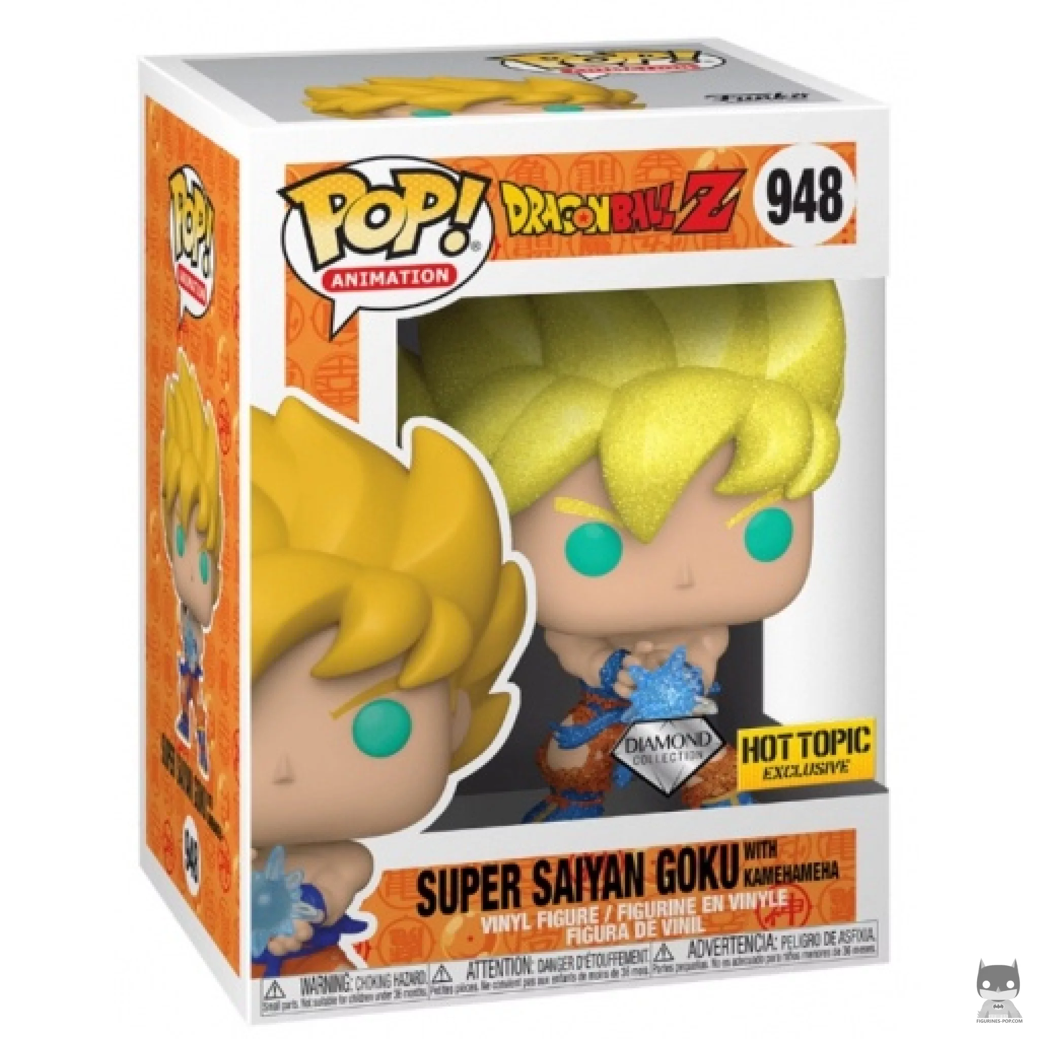 Figurine Funko POP Super Saiyan Goku avec Kamehameha (Diamond Glitter) avec boîte