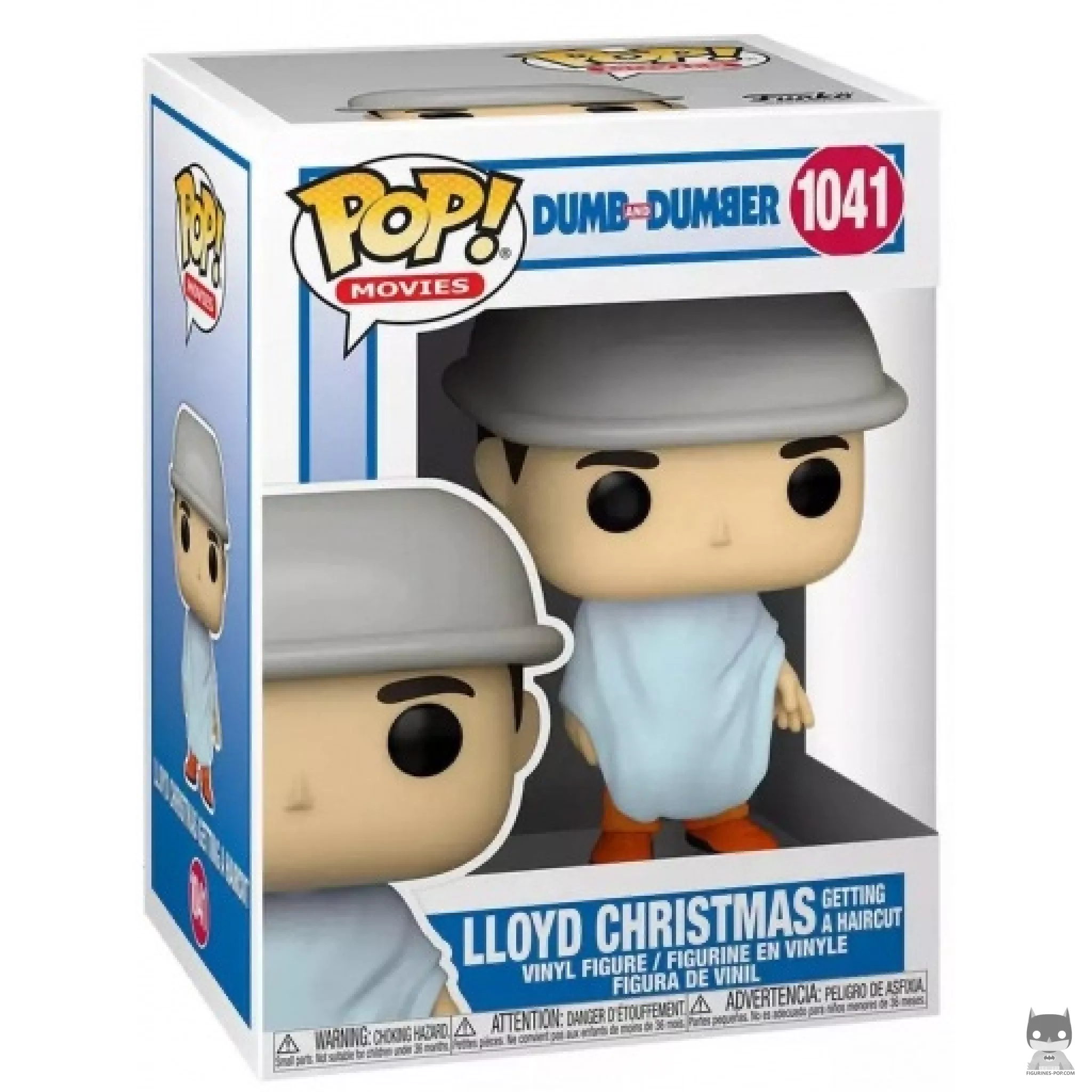 Figurine Funko POP Lloyd Christmas se faisant couper les cheveux avec boîte
