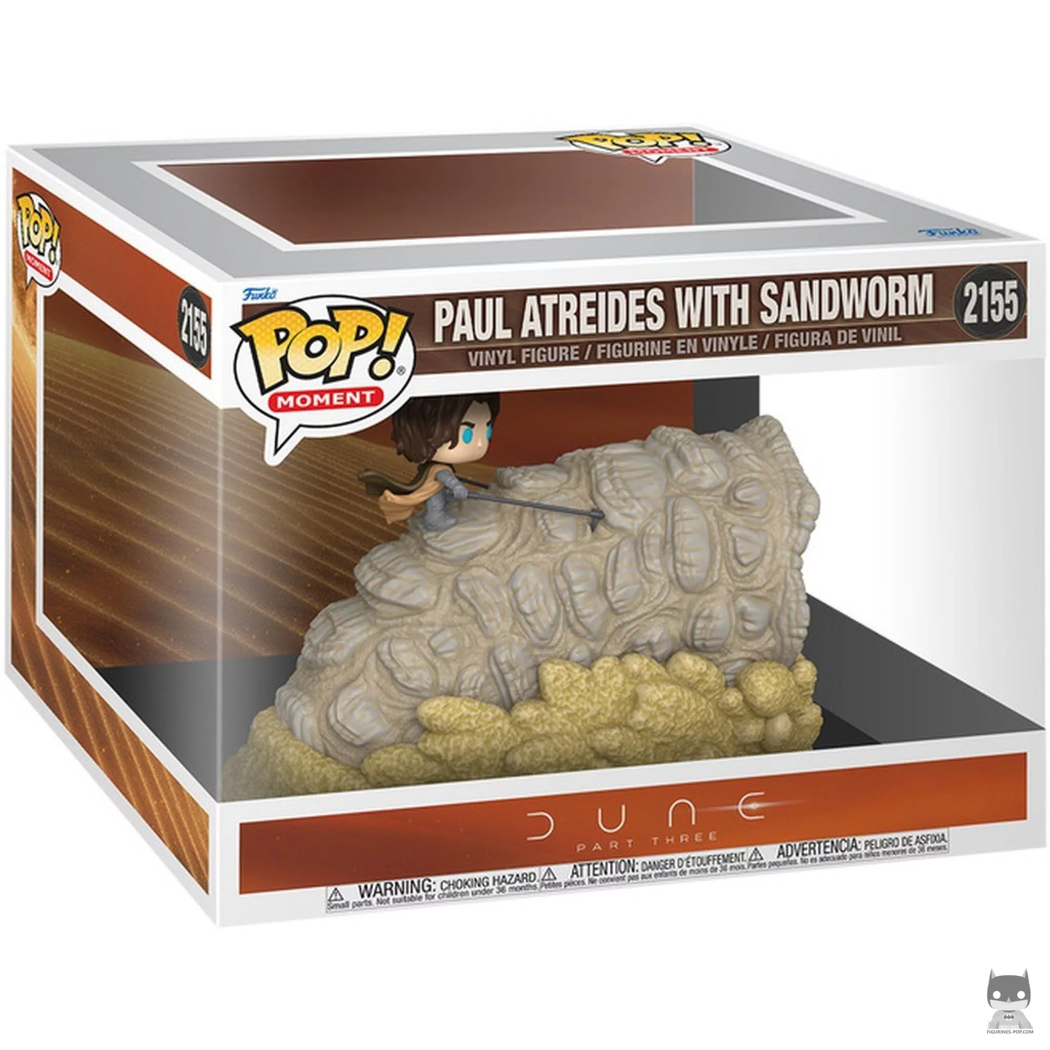 Figurine Funko POP Paul Atréides avec ver des sables avec boîte