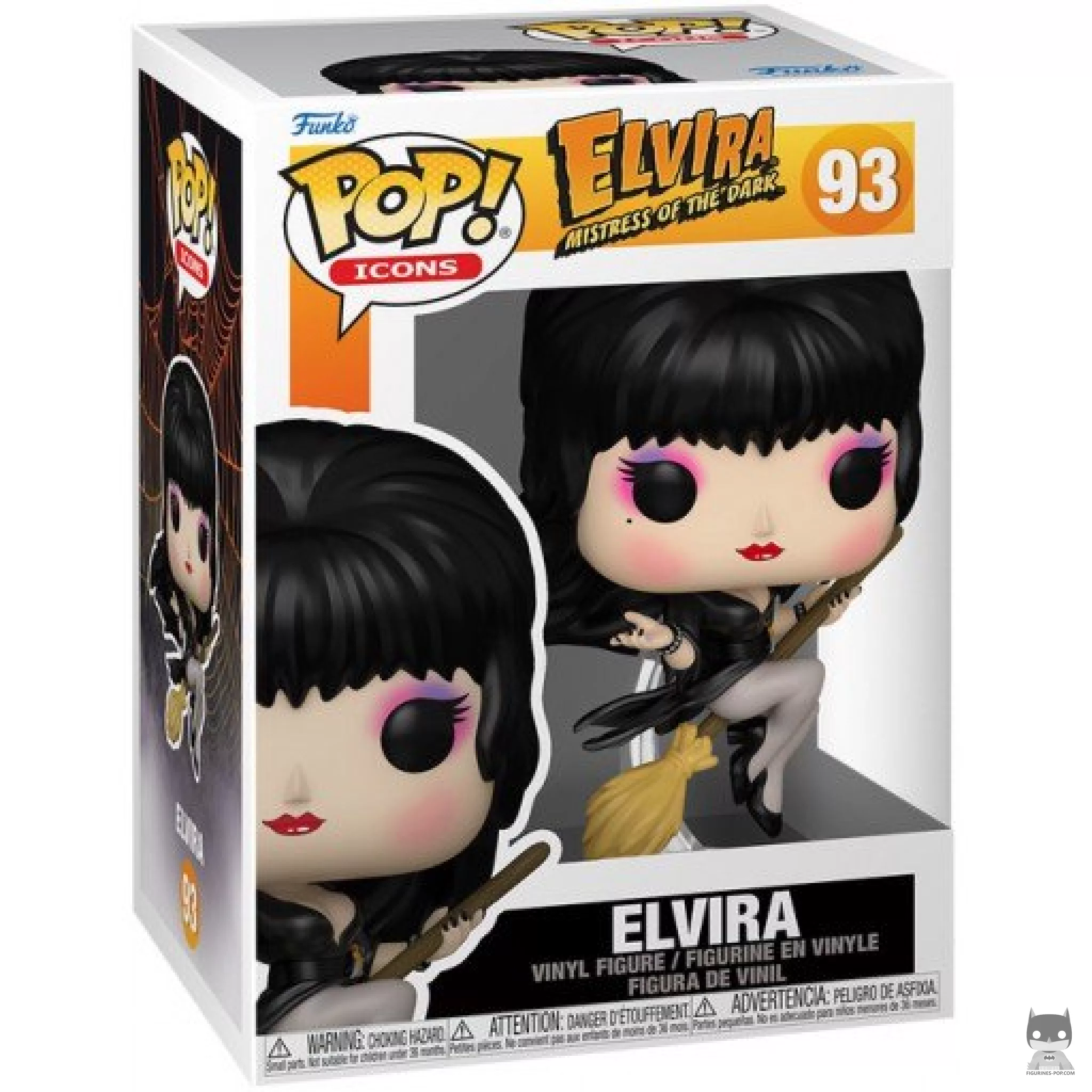 Figurine Funko POP Elvira sur Balai avec boîte