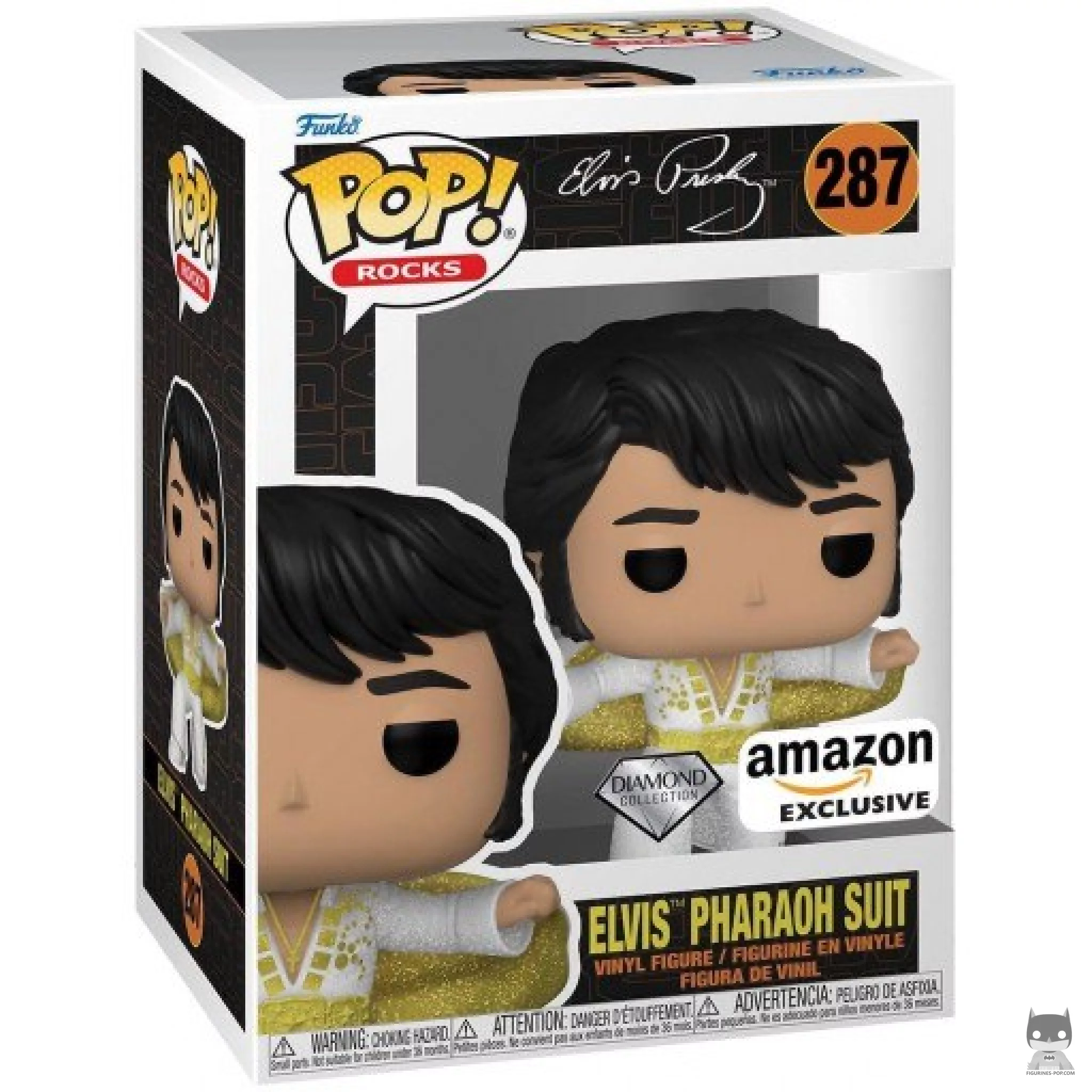 Figurine Funko POP Elvis Tenue Pharaon (Diamond Glitter) avec boîte