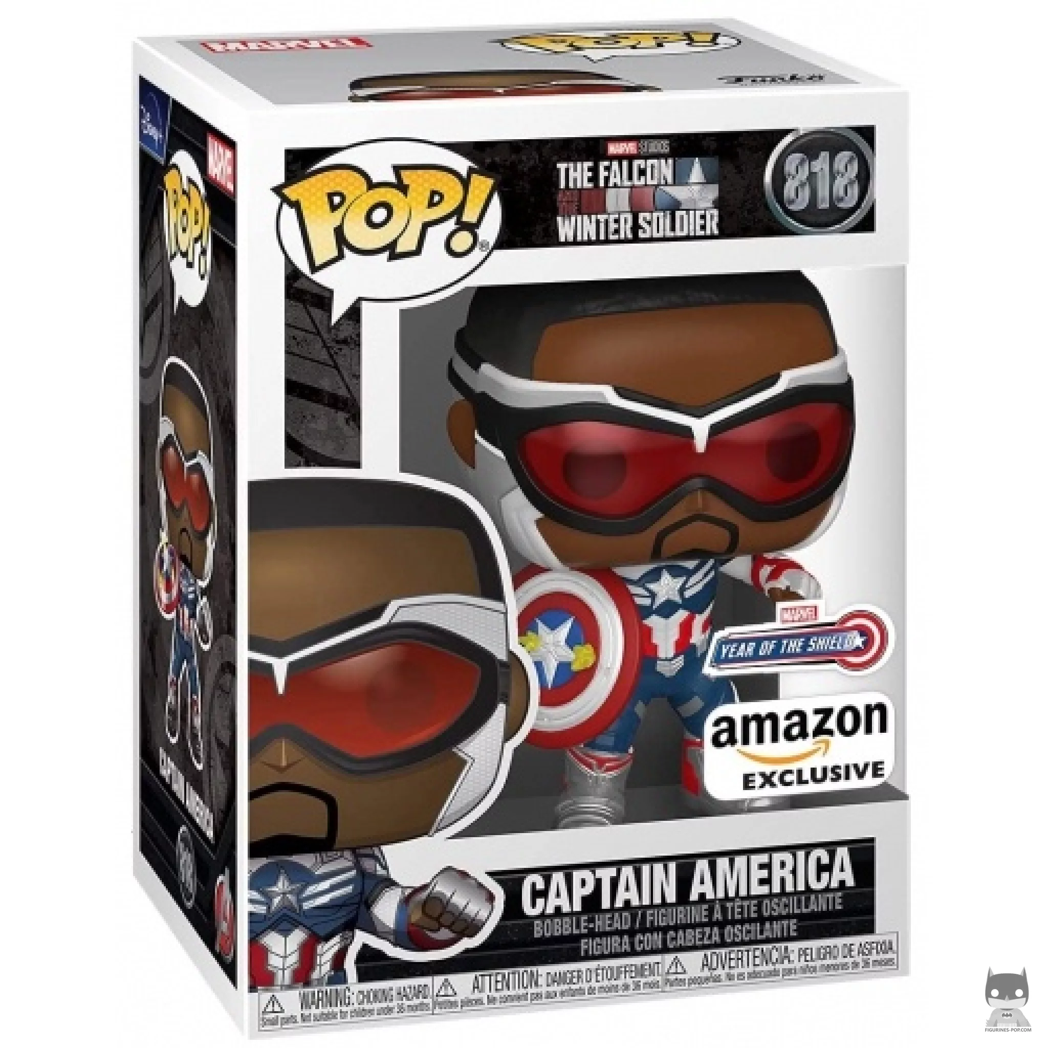 Figurine Funko POP Captain America avec bouclier avec boîte