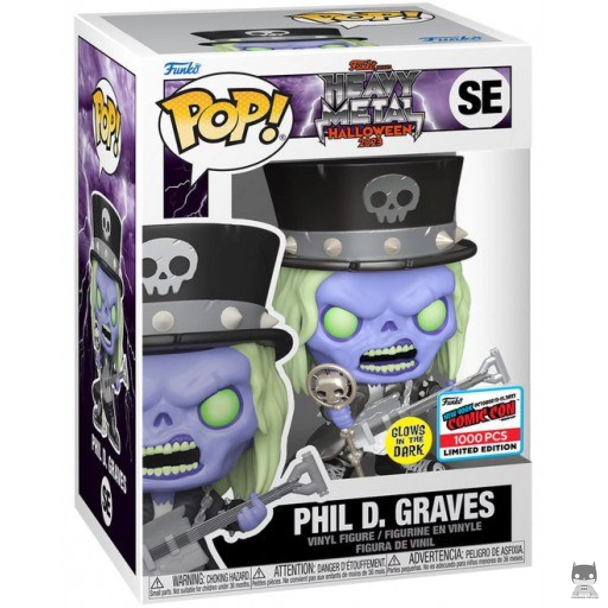 Figurine Funko POP Phil D. Graves (Heavy Metal) (Glow in the Dark) avec boîte