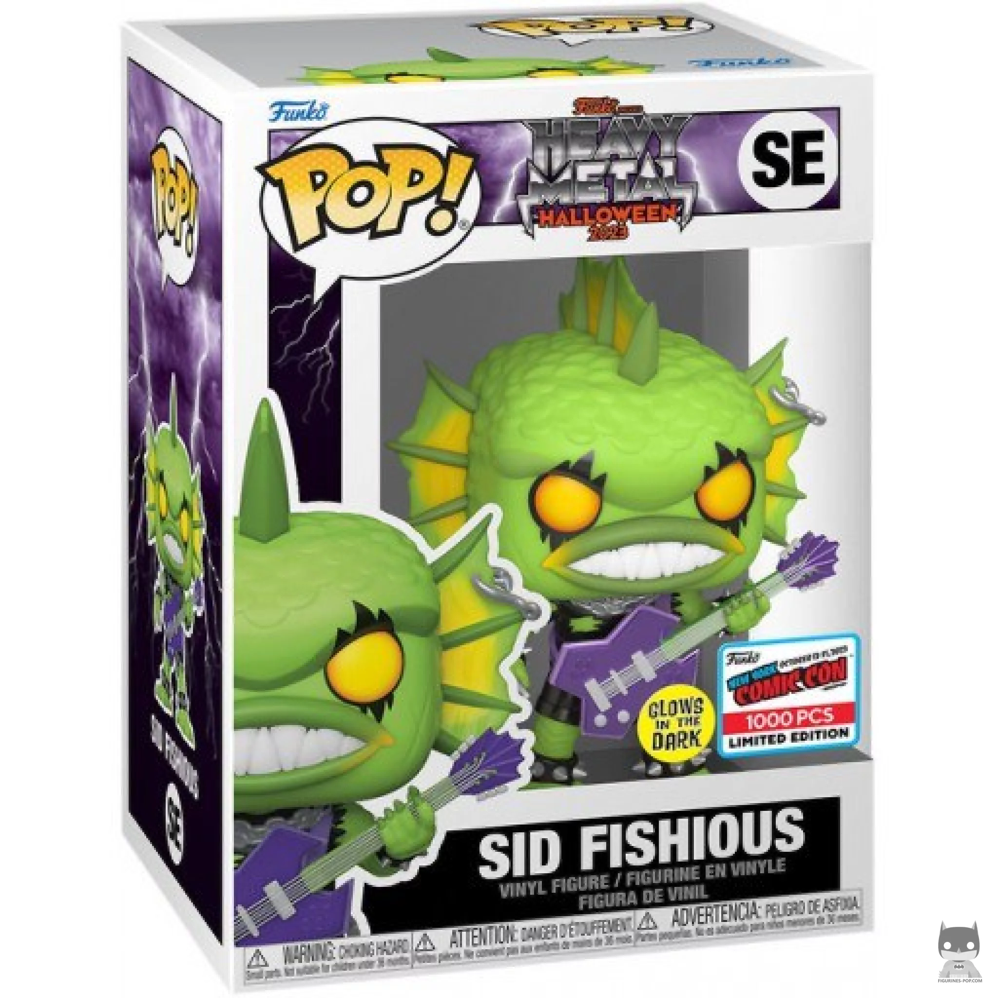 Figurine Funko POP Sid Fishious (Heavy Metal) (Glow in the Dark) avec boîte