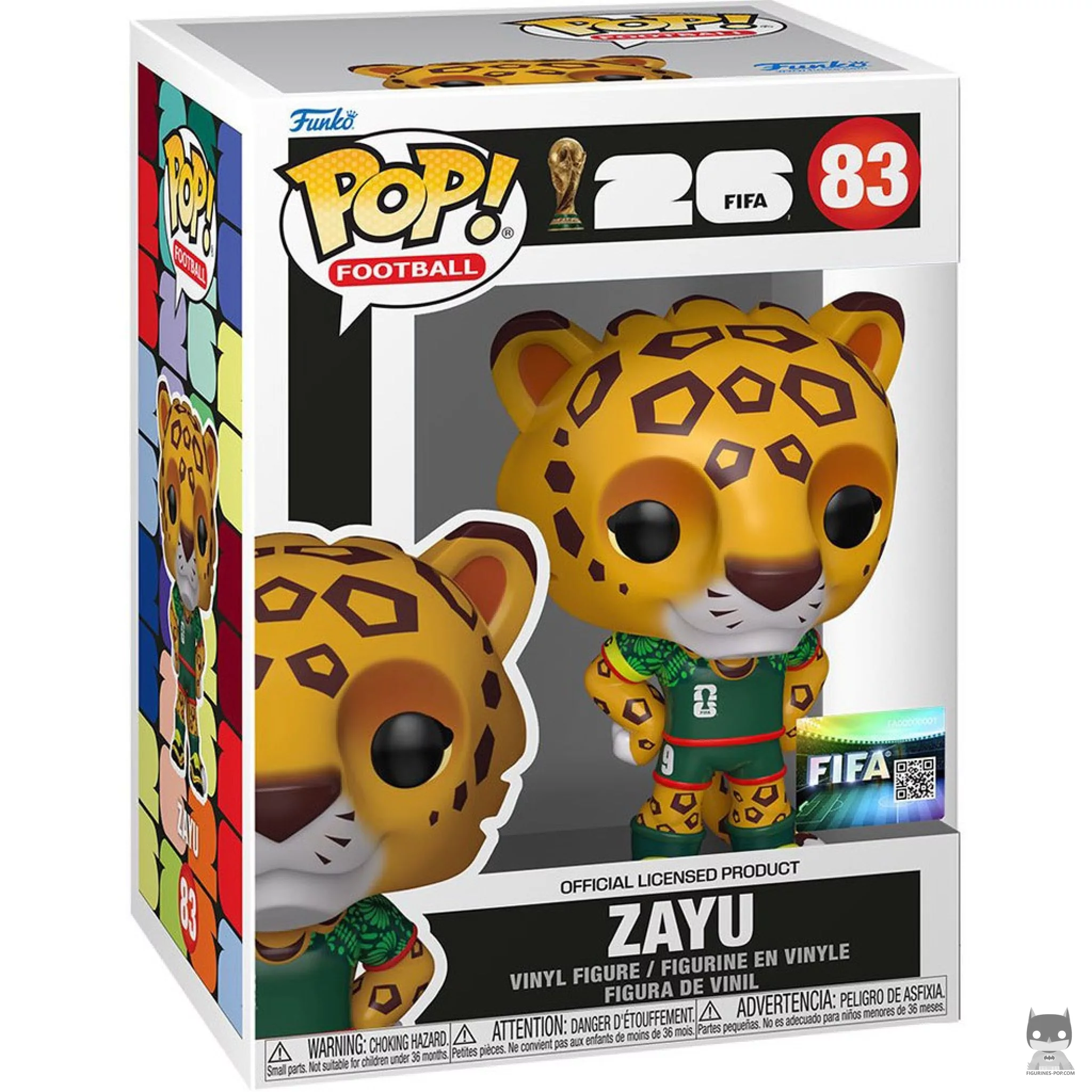 Figurine Funko POP Zayu (Mascotte de la Coupe du monde 2026) avec boîte