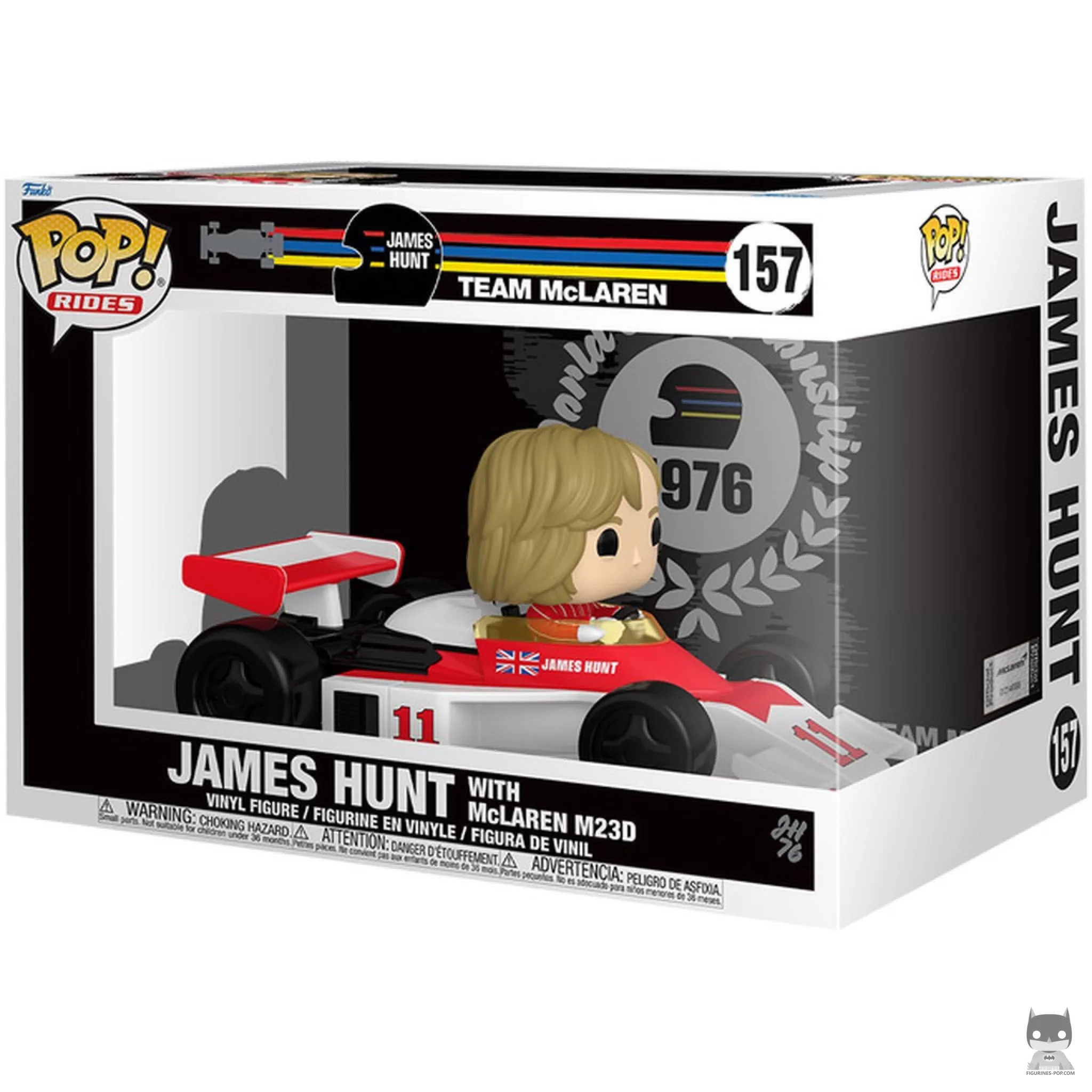 Figurine Funko POP James Hunt avec McLaren M23D avec boîte