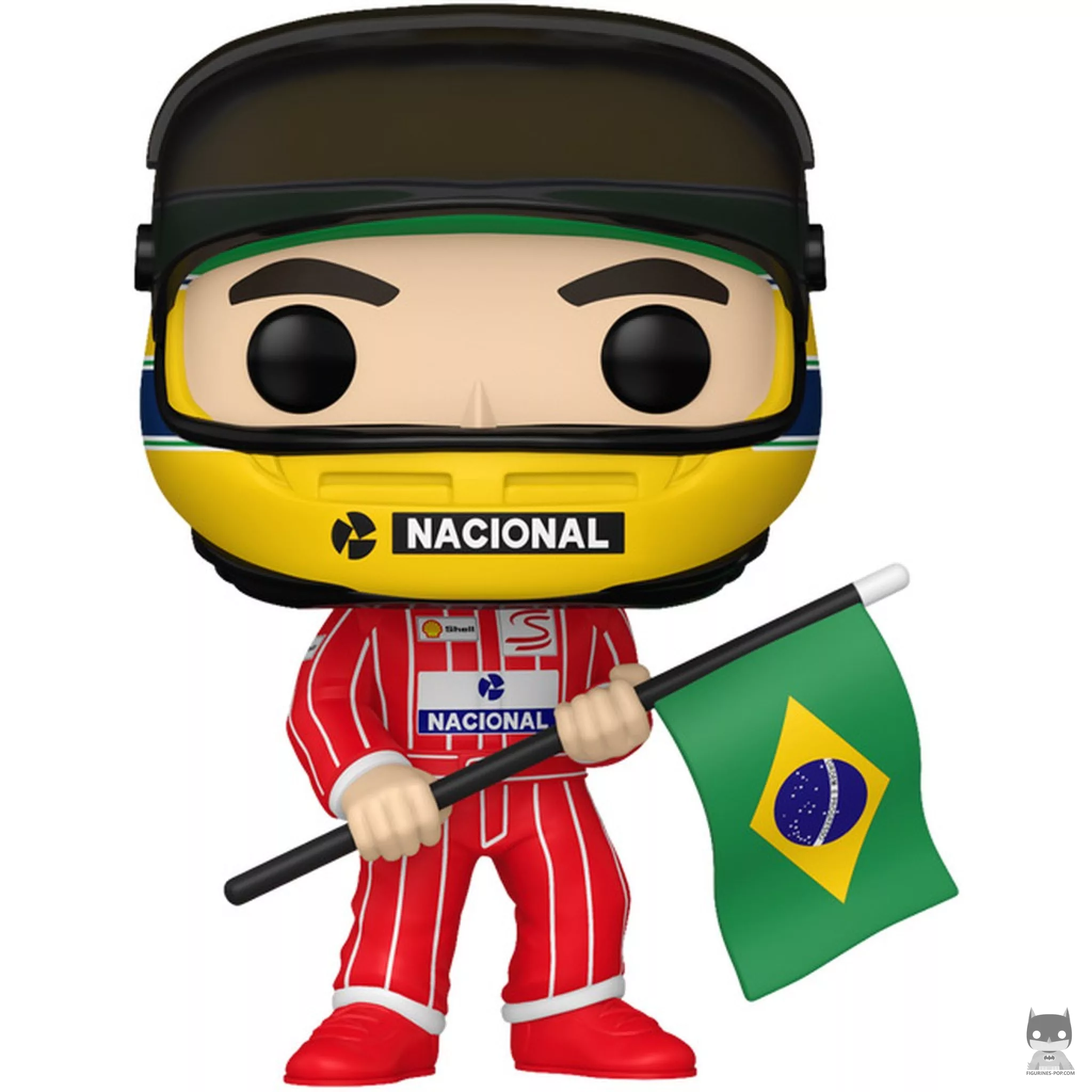 Figurine Funko POP Ayrton Senna avec le drapeau brésilien (Formula 1)
