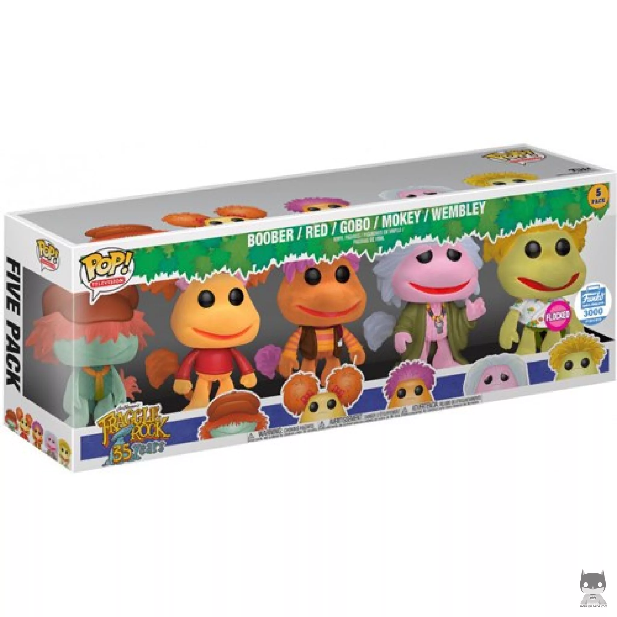 Figurine Funko POP Fraggle Rock Pack (Flocked) avec boîte