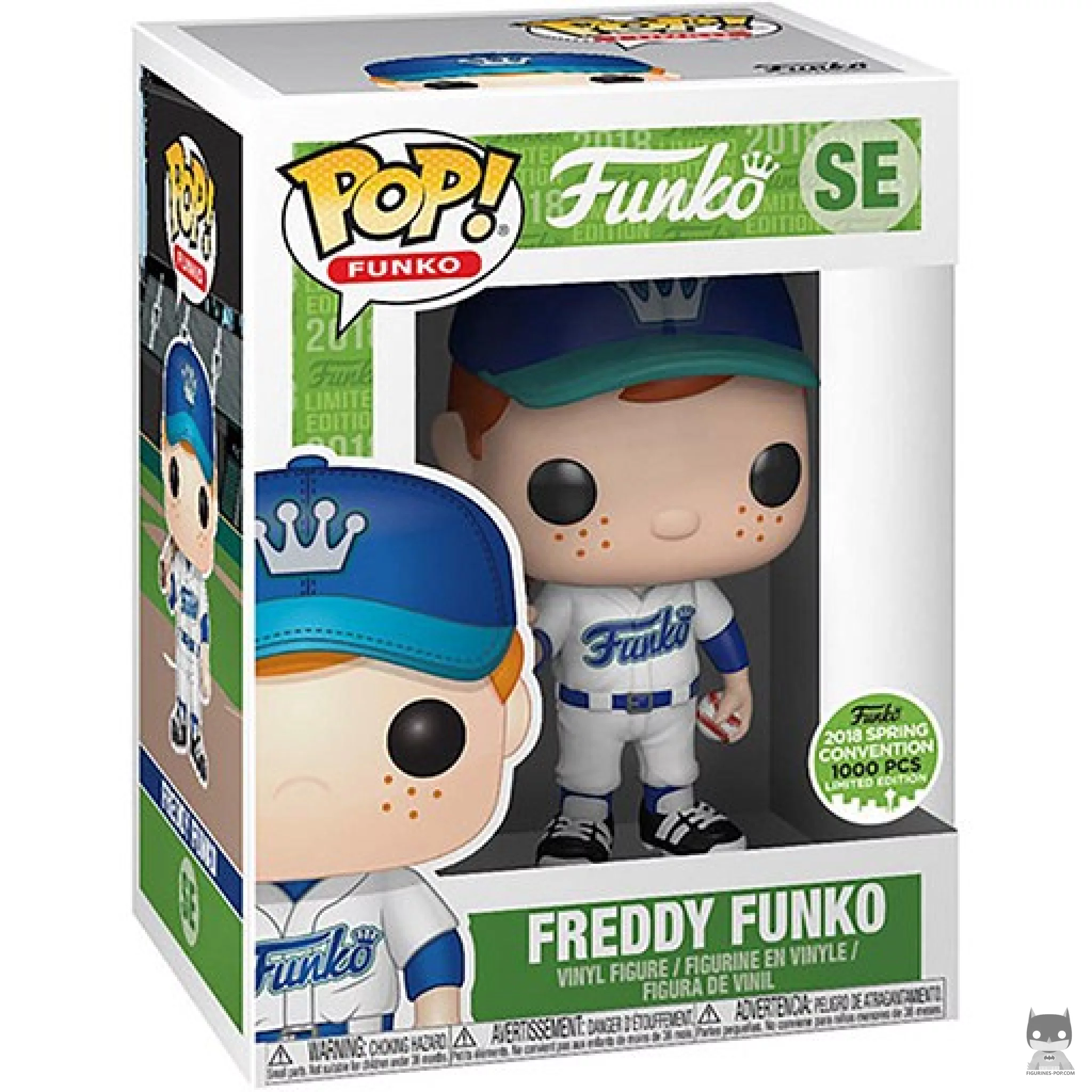 Figurine Funko POP Freddy Funko (Baseball) (White) avec boîte