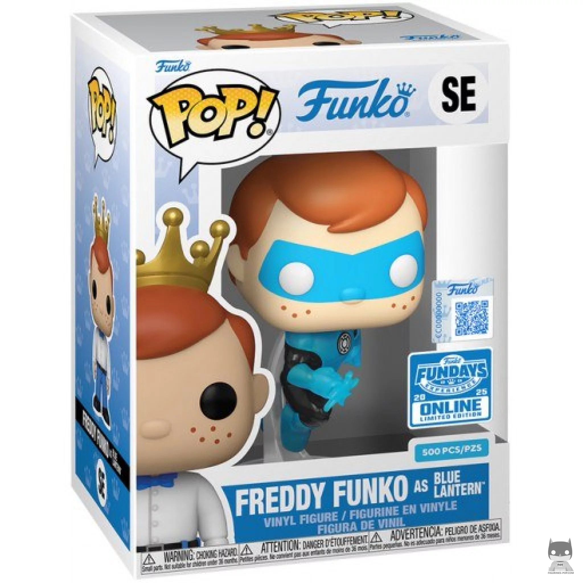 Figurine Funko POP Freddy Funko en Blue Lantern (Translucent) avec boîte