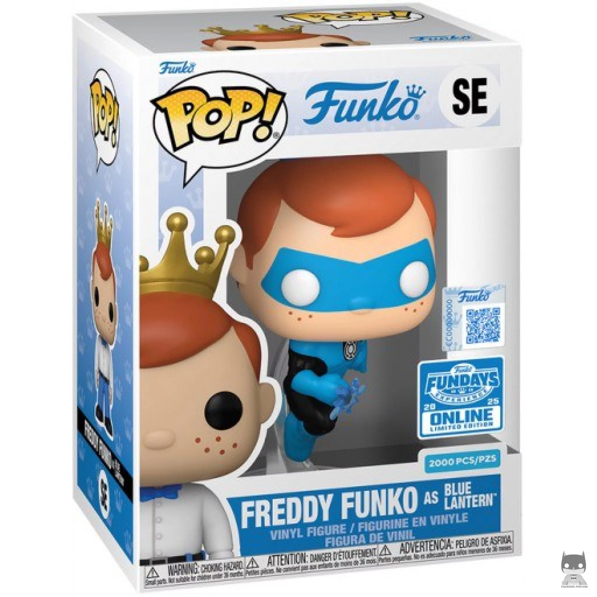 Figurine Funko POP Freddy Funko en Blue Lantern avec boîte