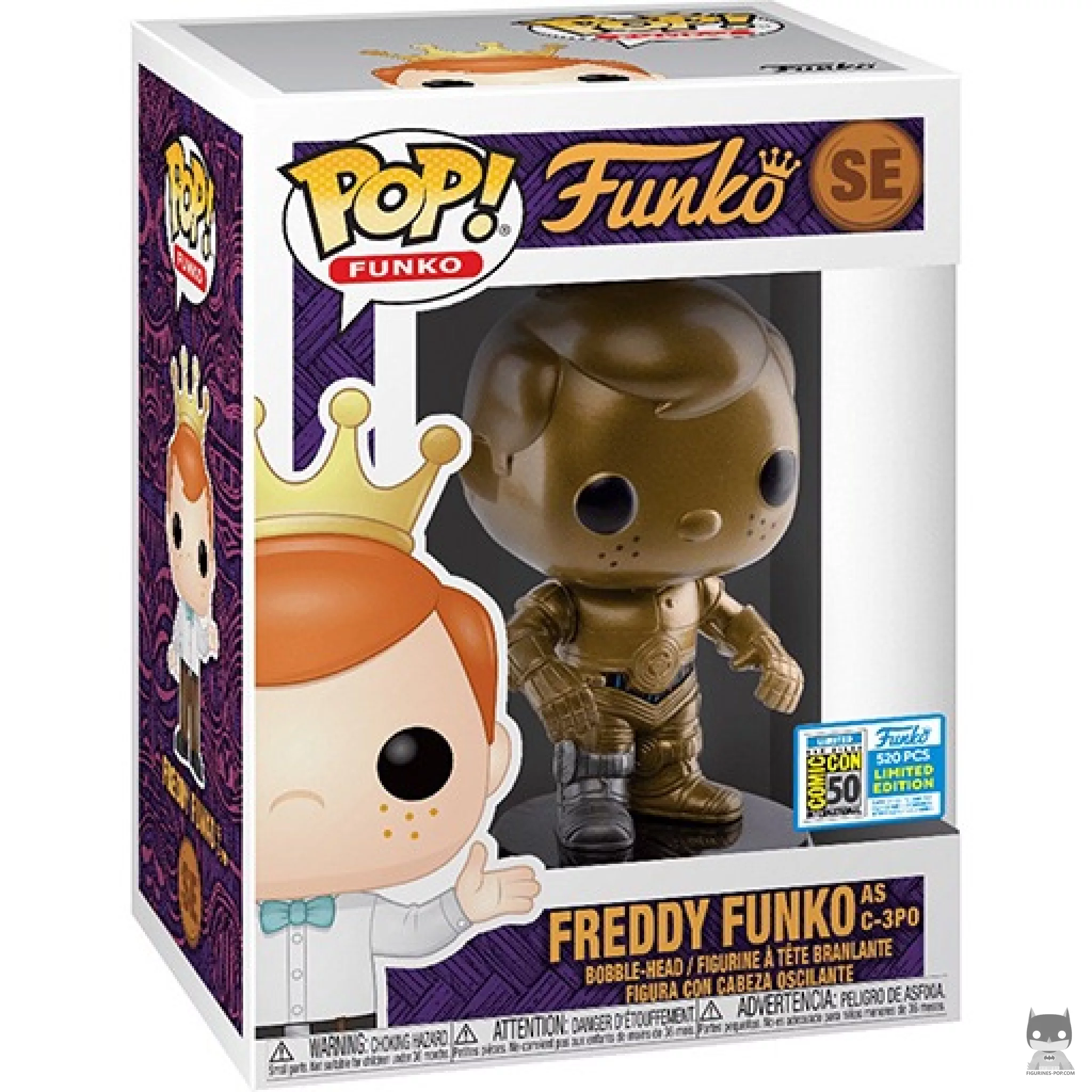 Figurine Funko POP Freddy Funko en C-3PO avec boîte