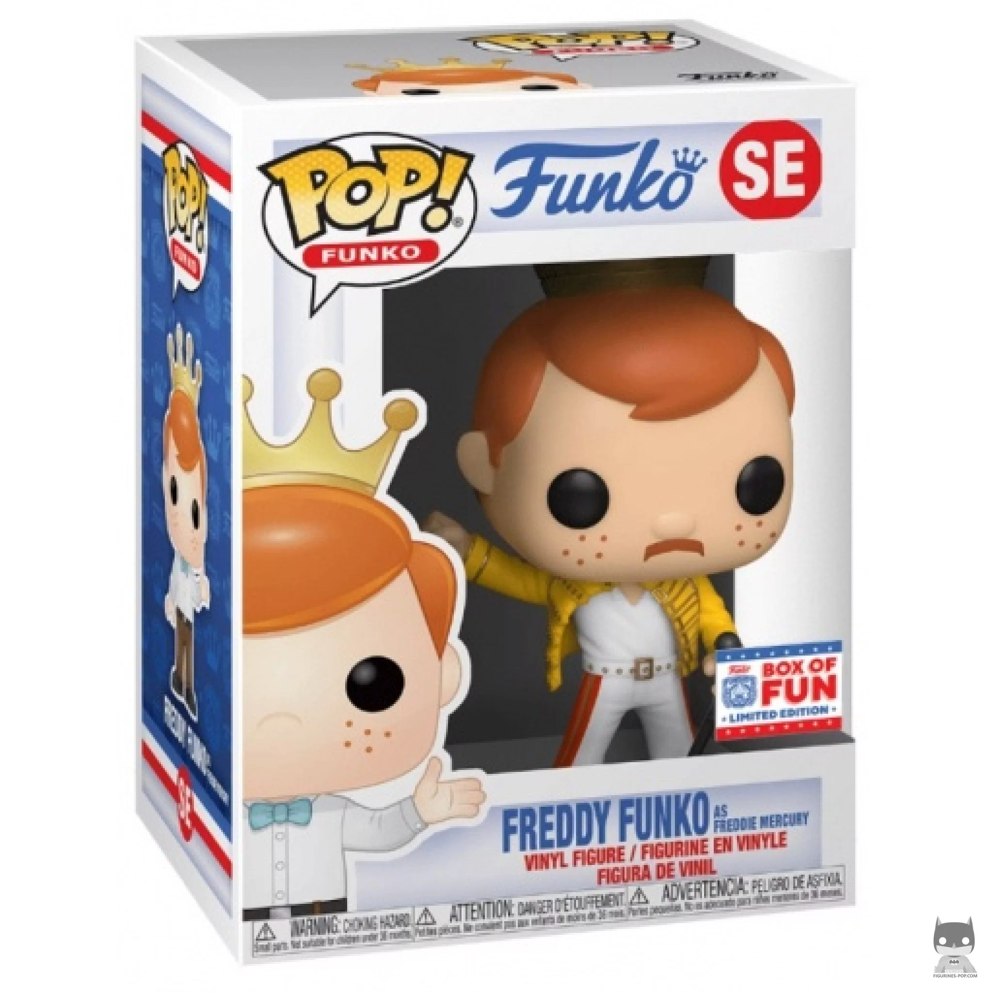 Figurine Funko POP Freddy Funko en Freddie Mercury avec boîte