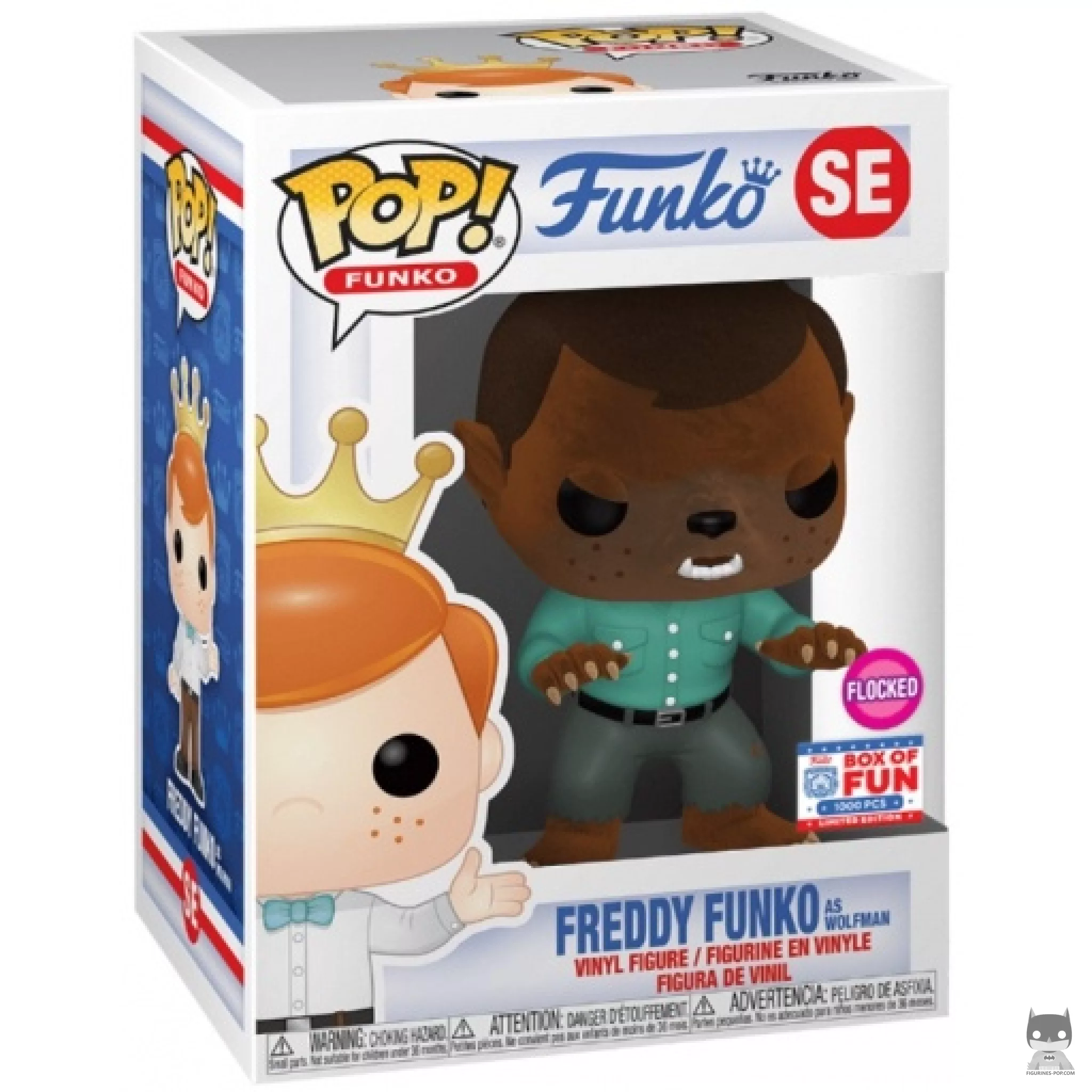 Figurine Funko POP Freddy Funko en Loup-Garou (Flocked) avec boîte