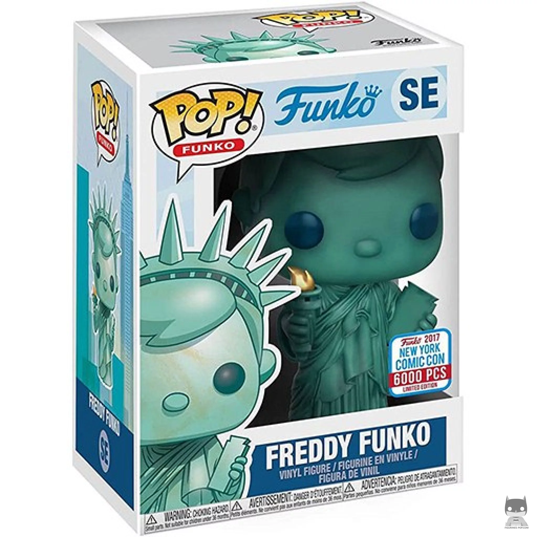 Figurine Funko POP Freddy Funko en Statue of Liberty avec boîte