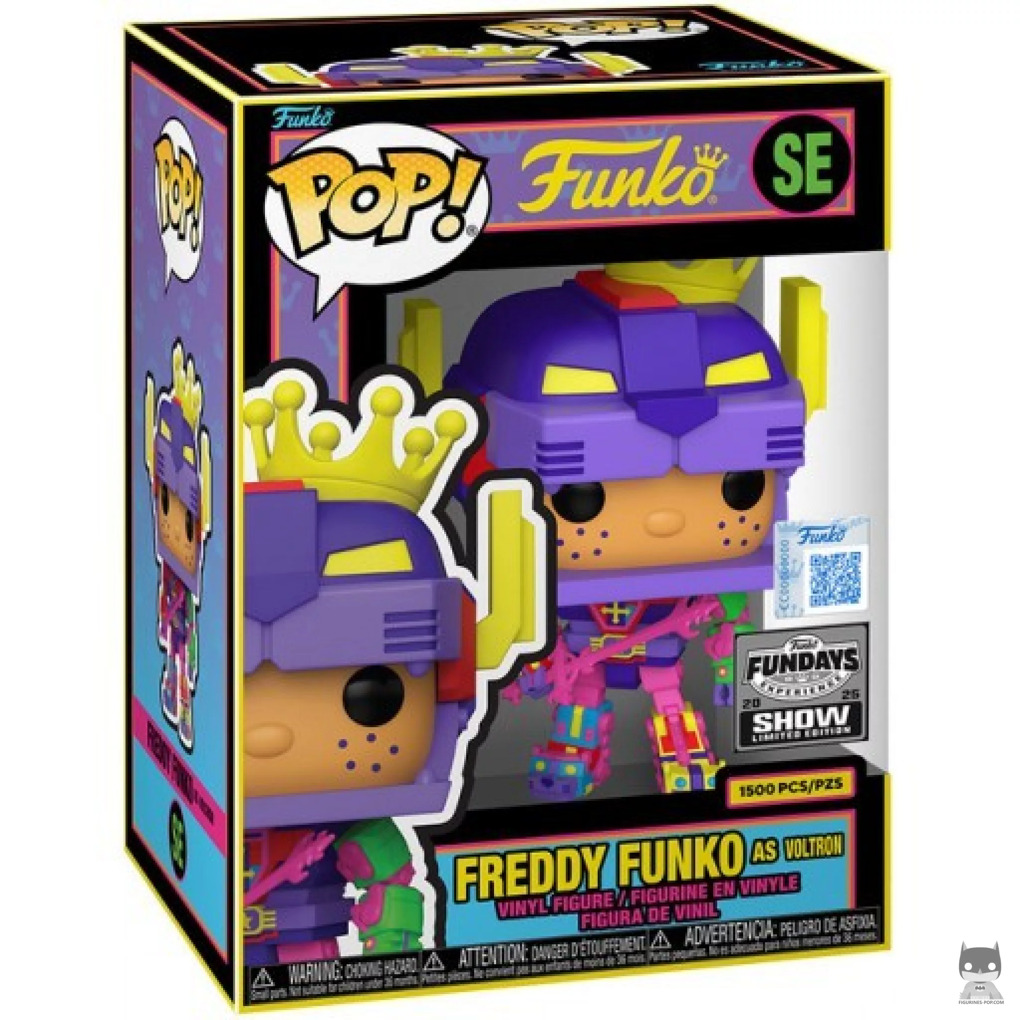 Figurine Funko POP Freddy Funko en Voltron (Black Light) avec boîte