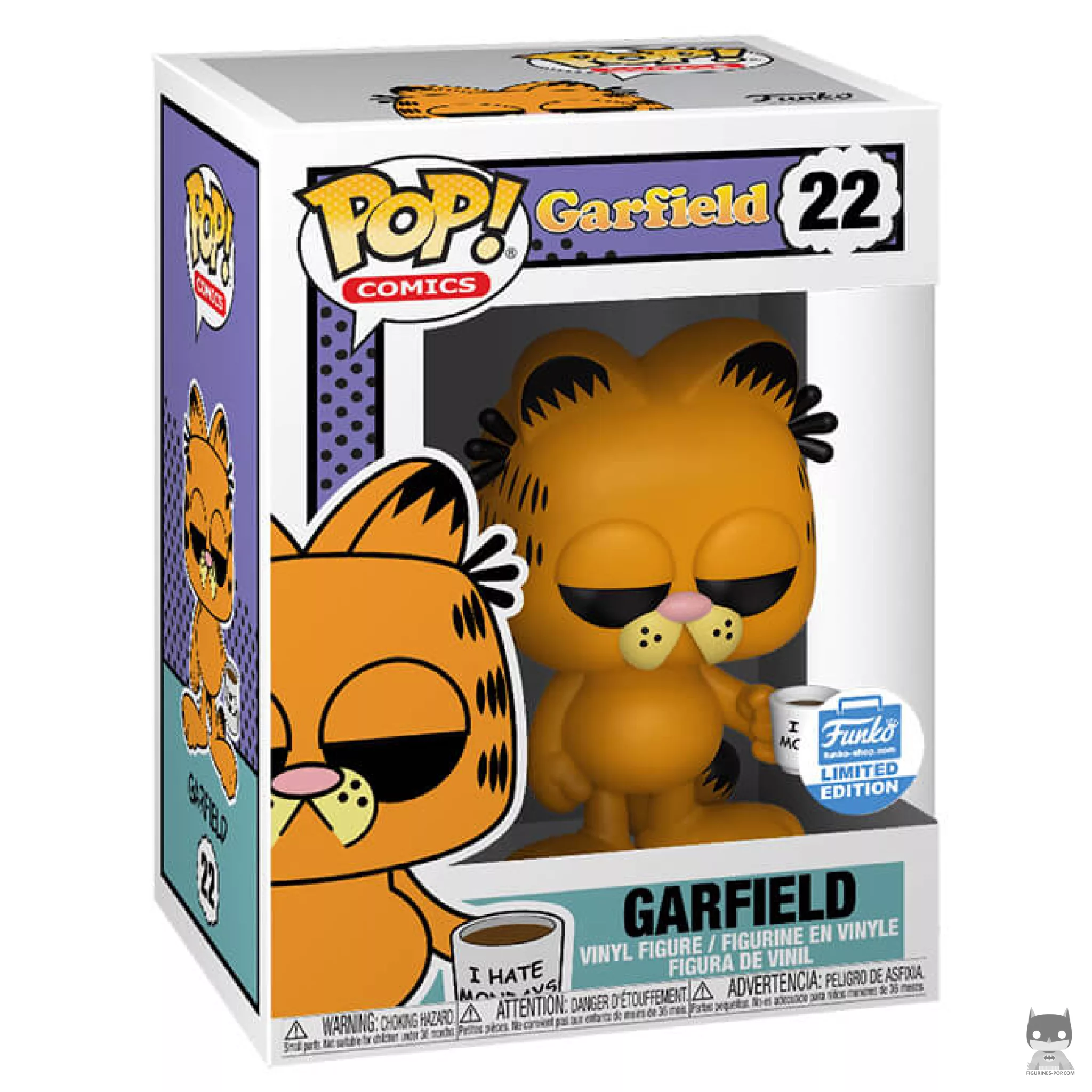 Figurine Funko POP Garfield tenant sa tasse avec boîte