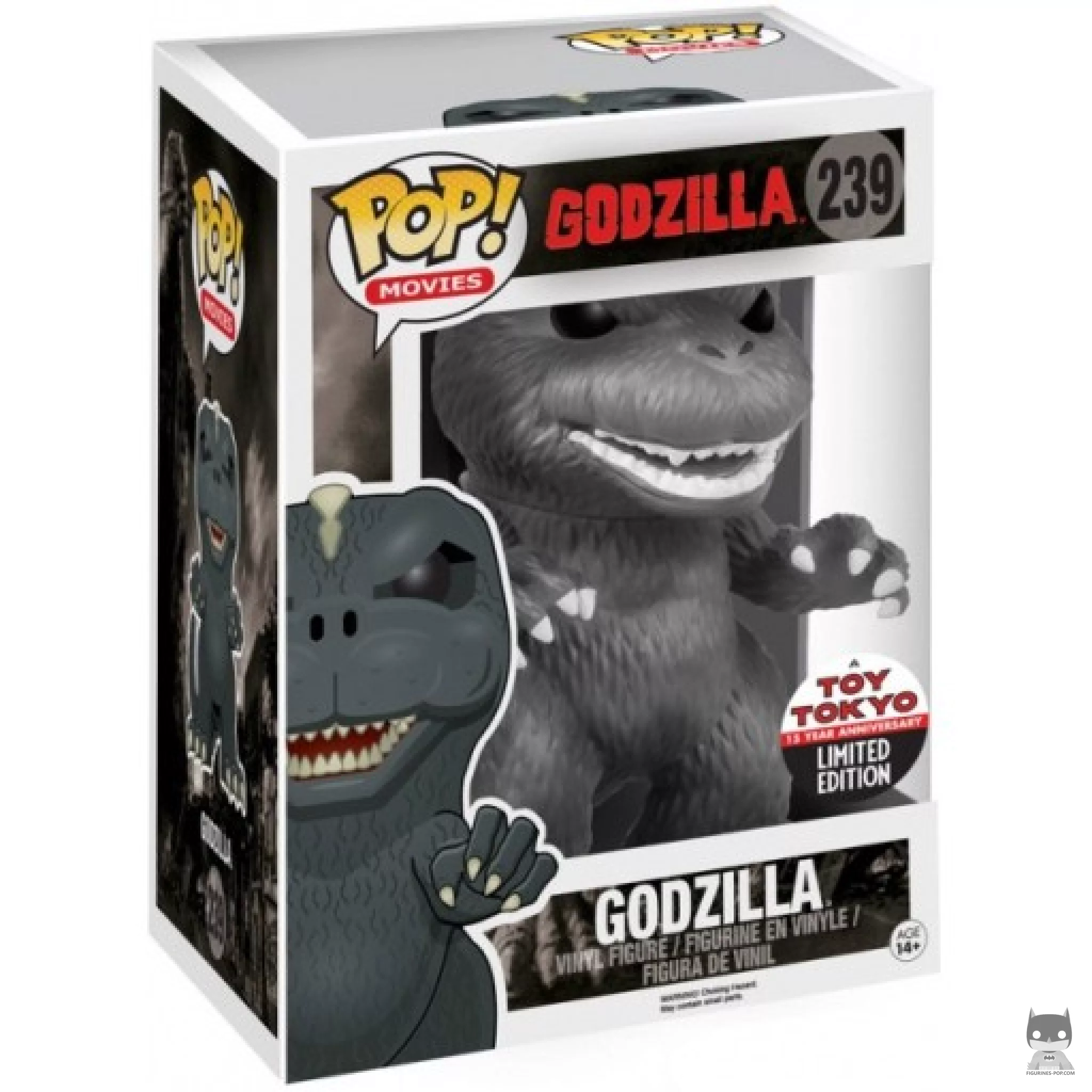 Figurine Funko POP Godzilla (Noir & Blanc) (Supersized) avec boîte