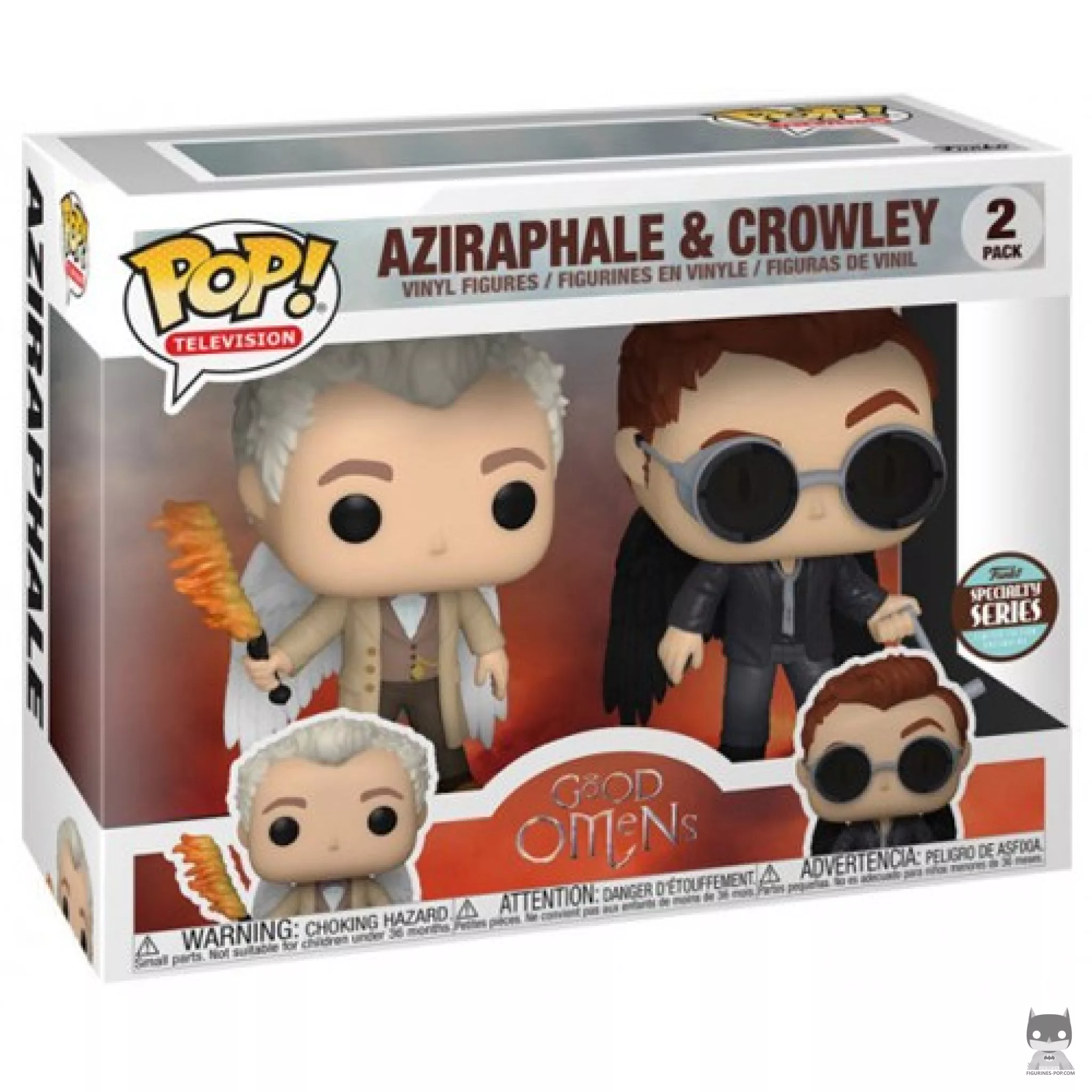 Figurine Funko POP Aziraphel & Rampa avec boîte
